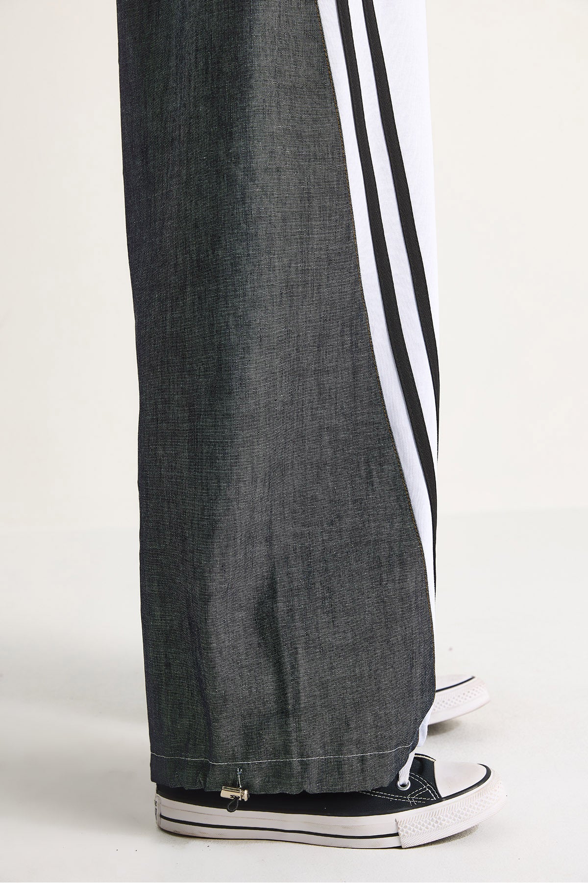 Women's Adjustable Leg High Waist Stripe Detailed Trousers 60284069