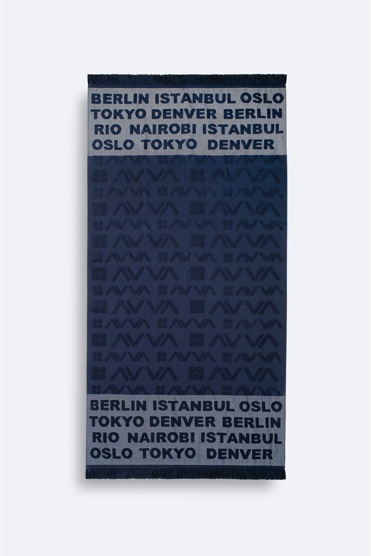 Men's Navy Blue 100 %Cotton Soft High Water Absorption Beach Towel A41y8202