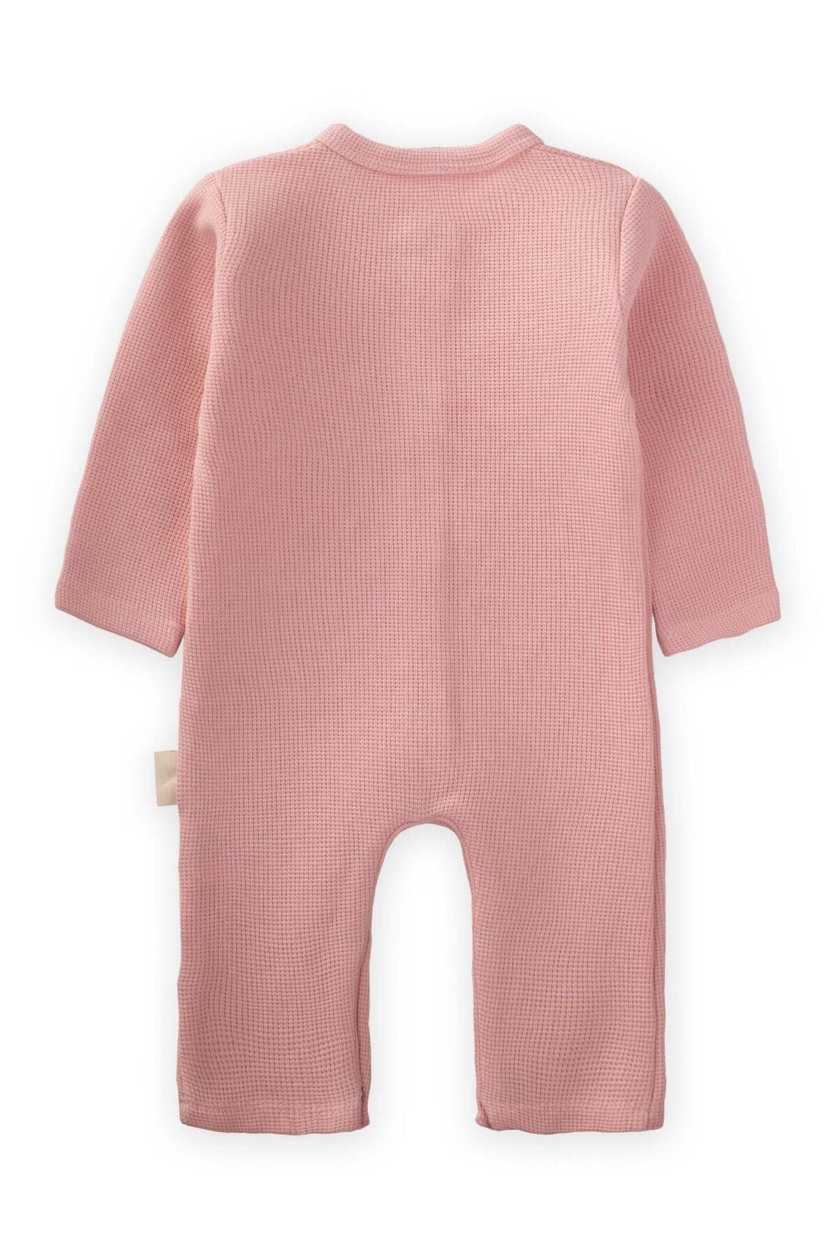 Waffle overalls 0-3 years old baby pink