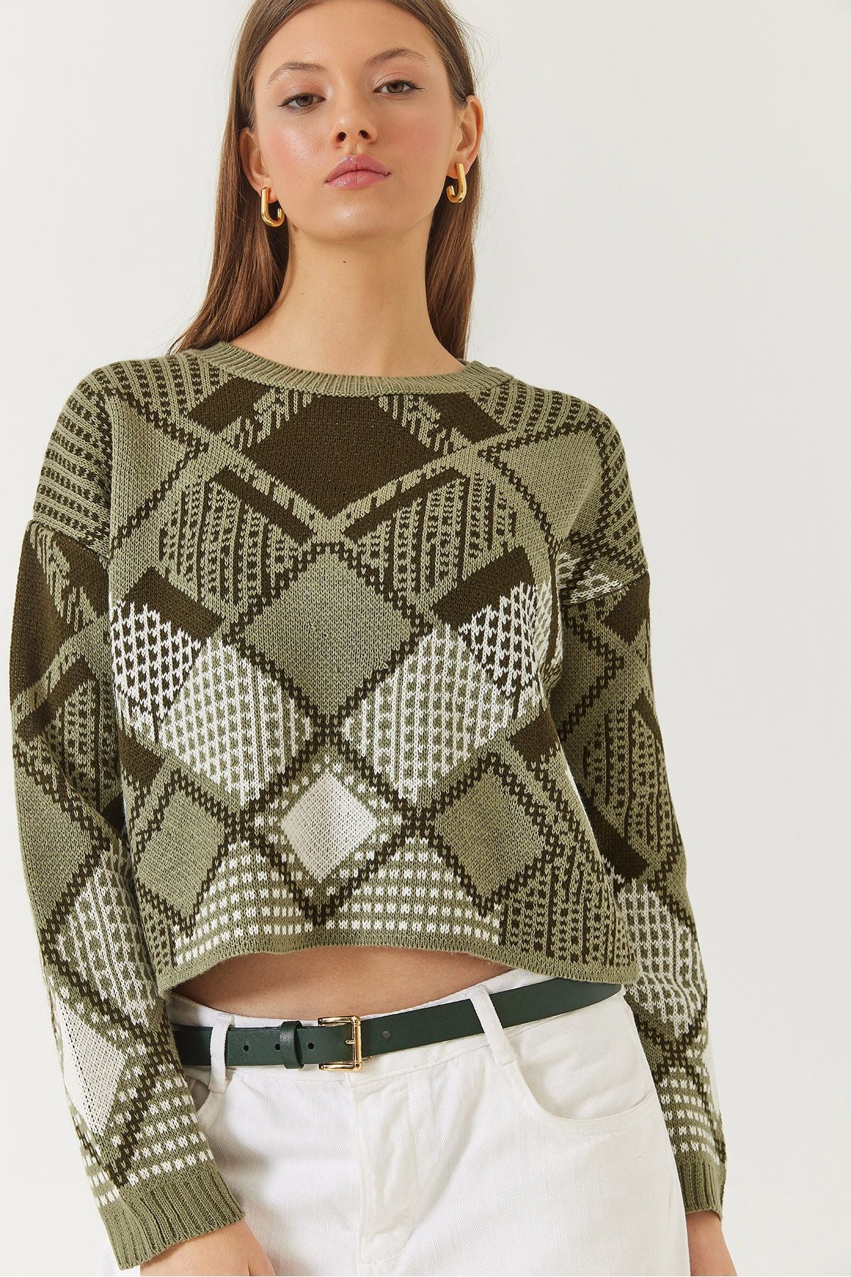 Female Baklava Patterned Jacquar Cossack 20246928
