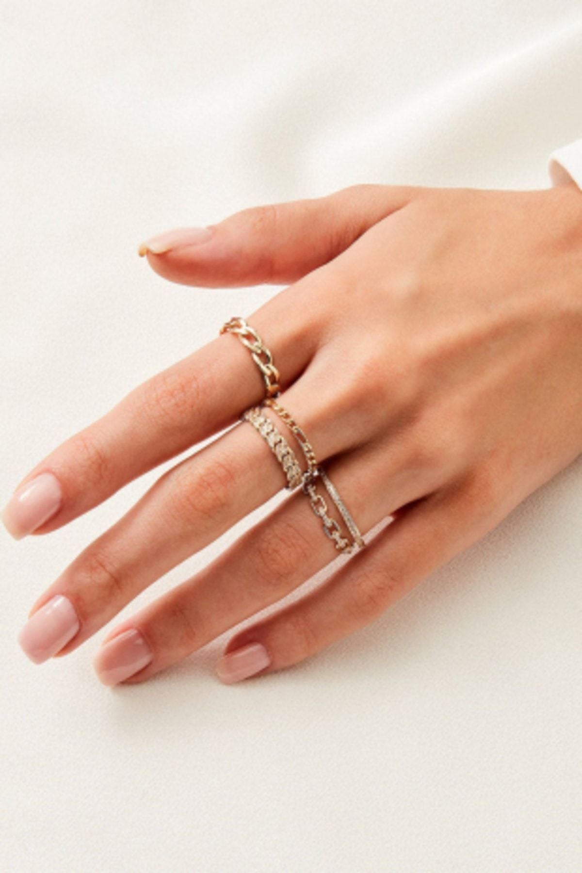 HALKALI ZİRKON STONE 14 K GOLD PLATED WOMEN RING