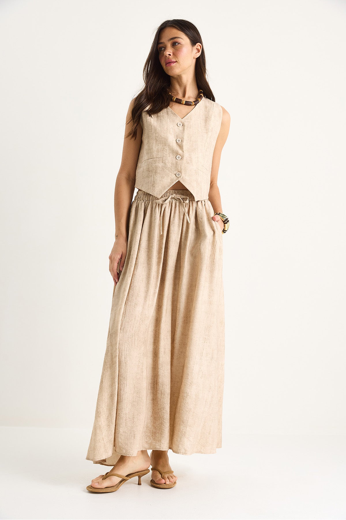 Women's Vest Pocket Detailed Flared Skirt Suit 9294 60281004