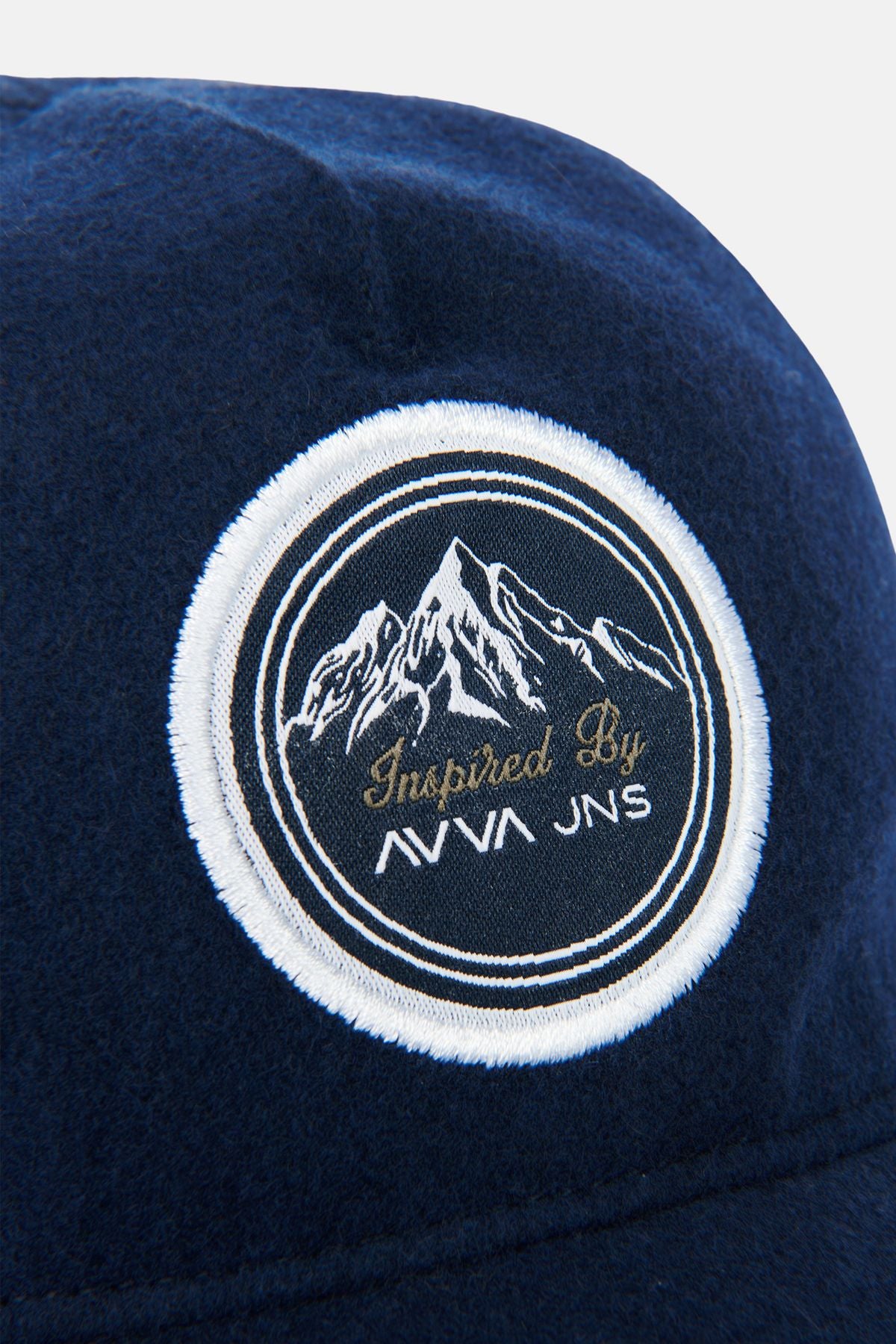 Men's navy blue woolen front embroidery detailed stamp sports hat a32y9212