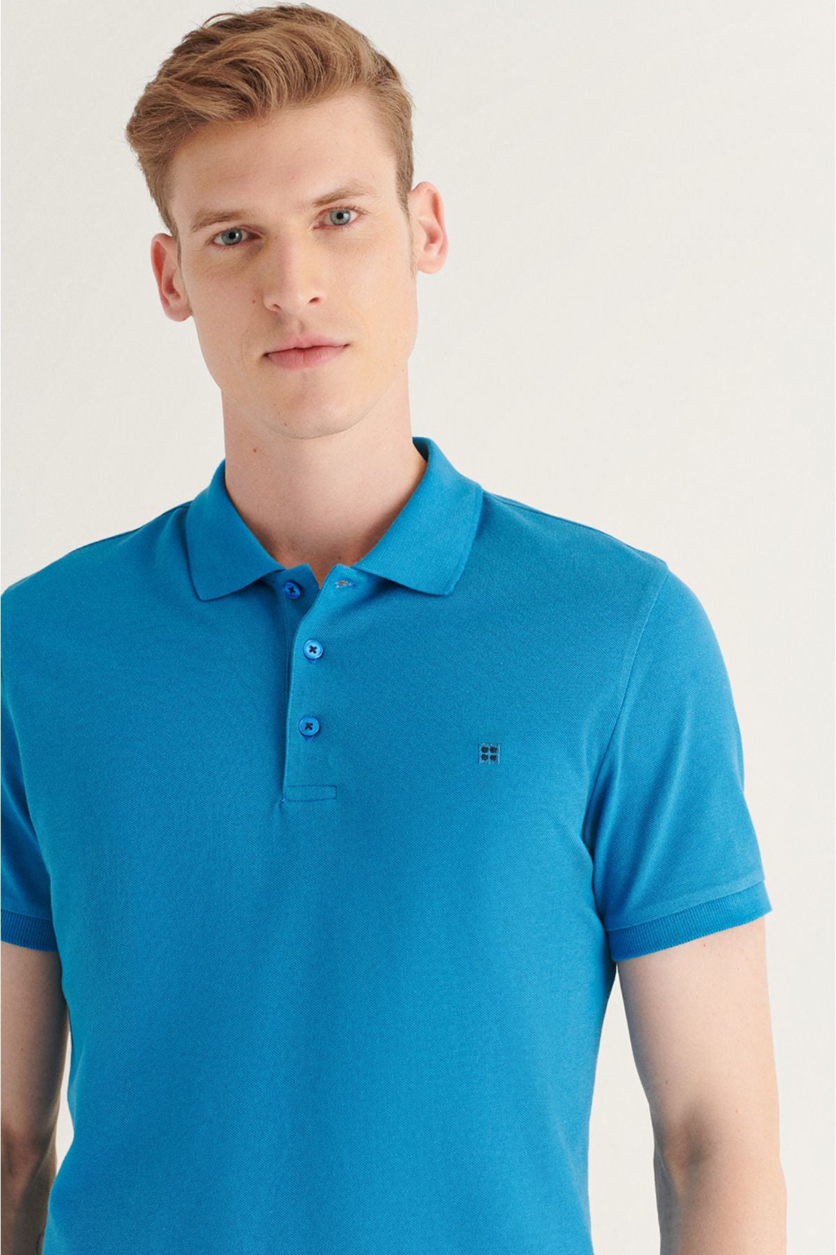 Men's dark blue 100 %cotton cool, Polo Yaka T-shirt E001004