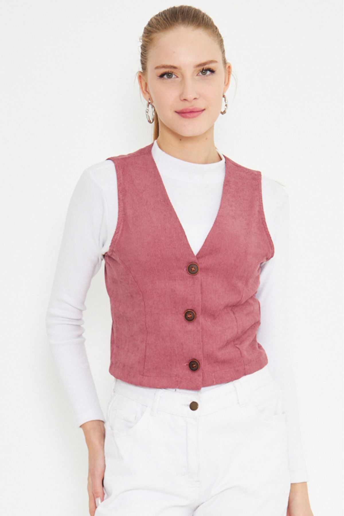 WOMEN'S ROSE DRY V YAKA FINE VELFE VEST VEST ARM-25K001008