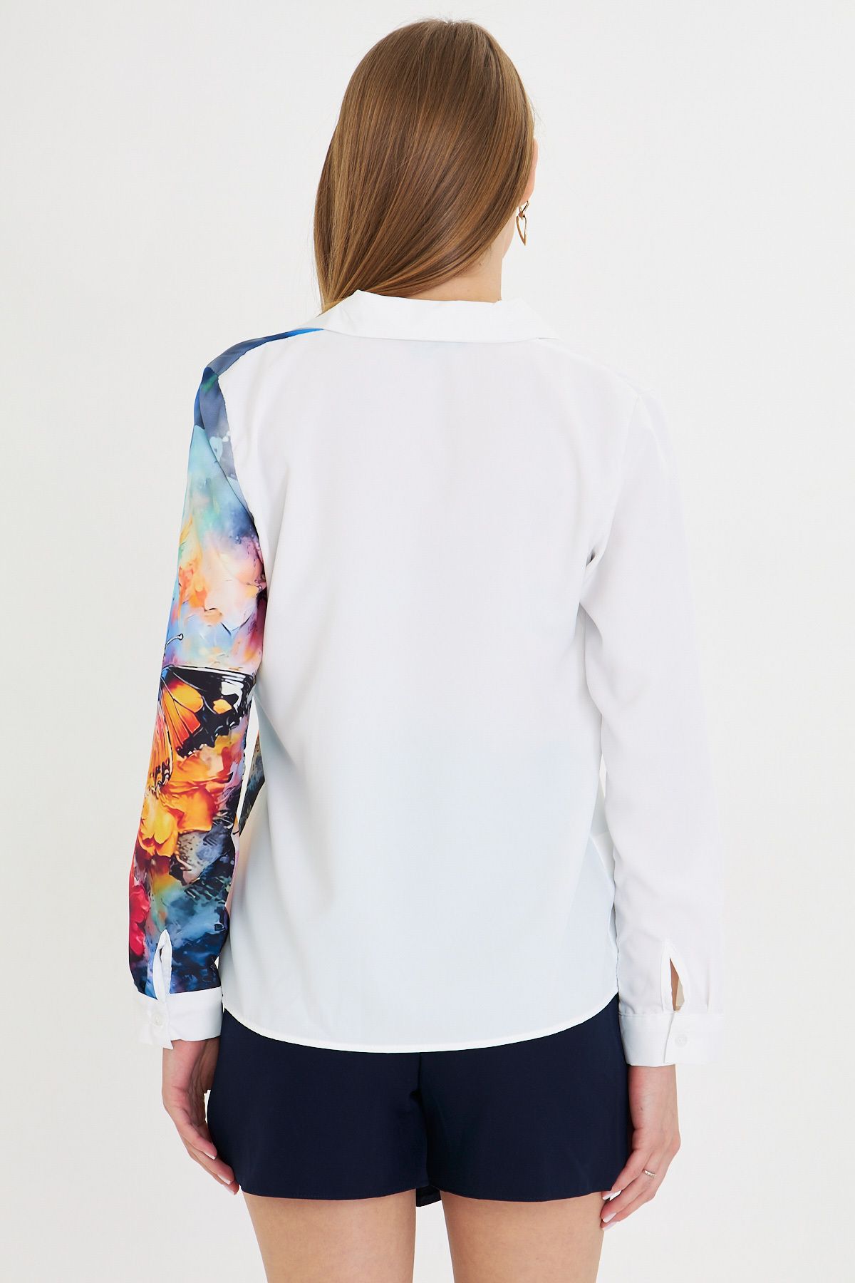 WOMEN Yellow asymmetrical Patterned Shirt ARM-25Y001011