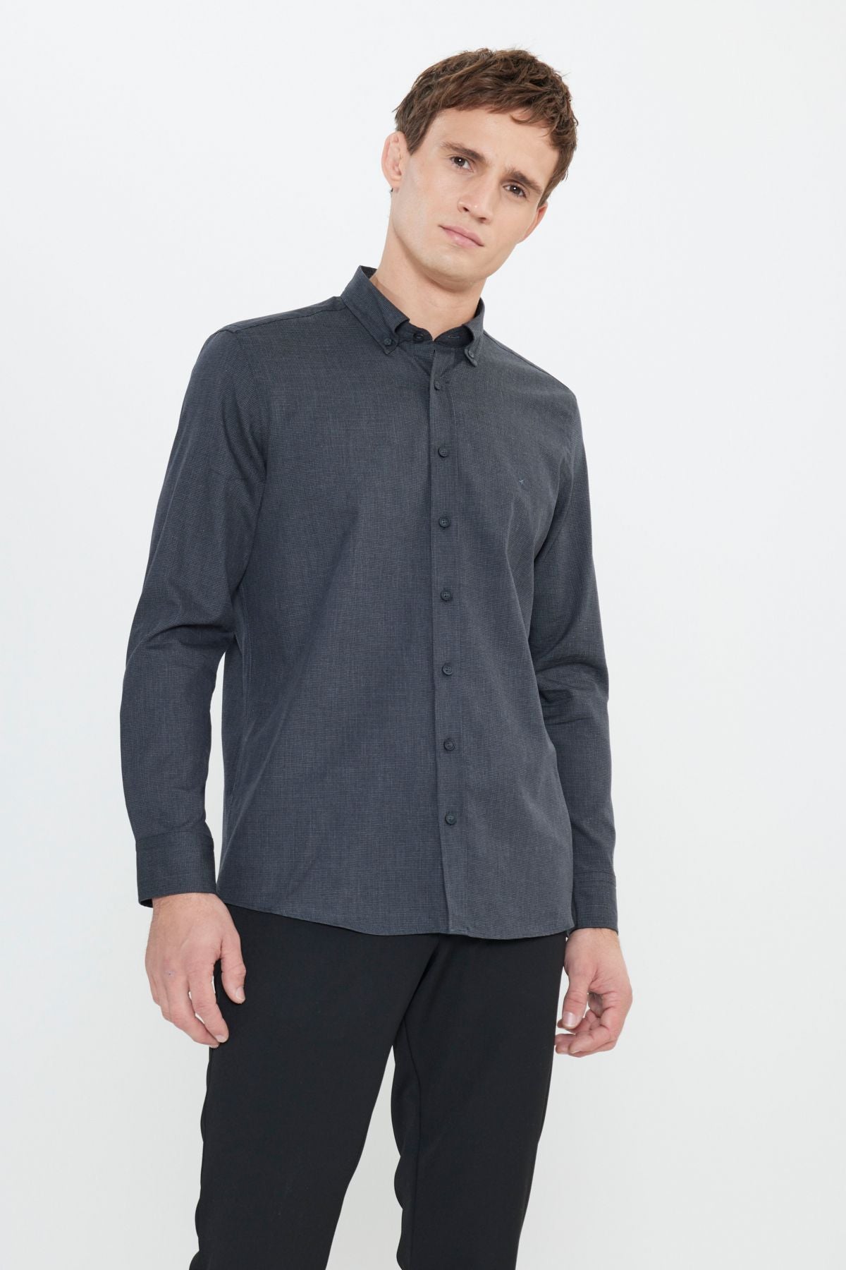 Slim Fit Narrow Cut Classic Neck Amelor Shirt