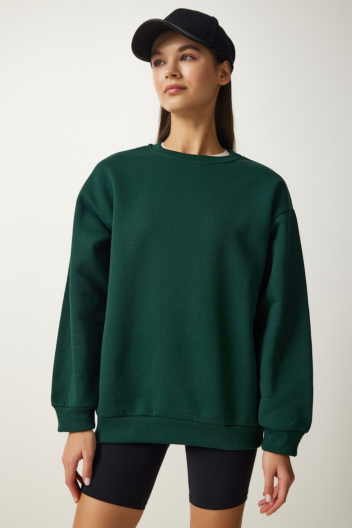Female Emerald Green Basic Sweatshirt OW00001