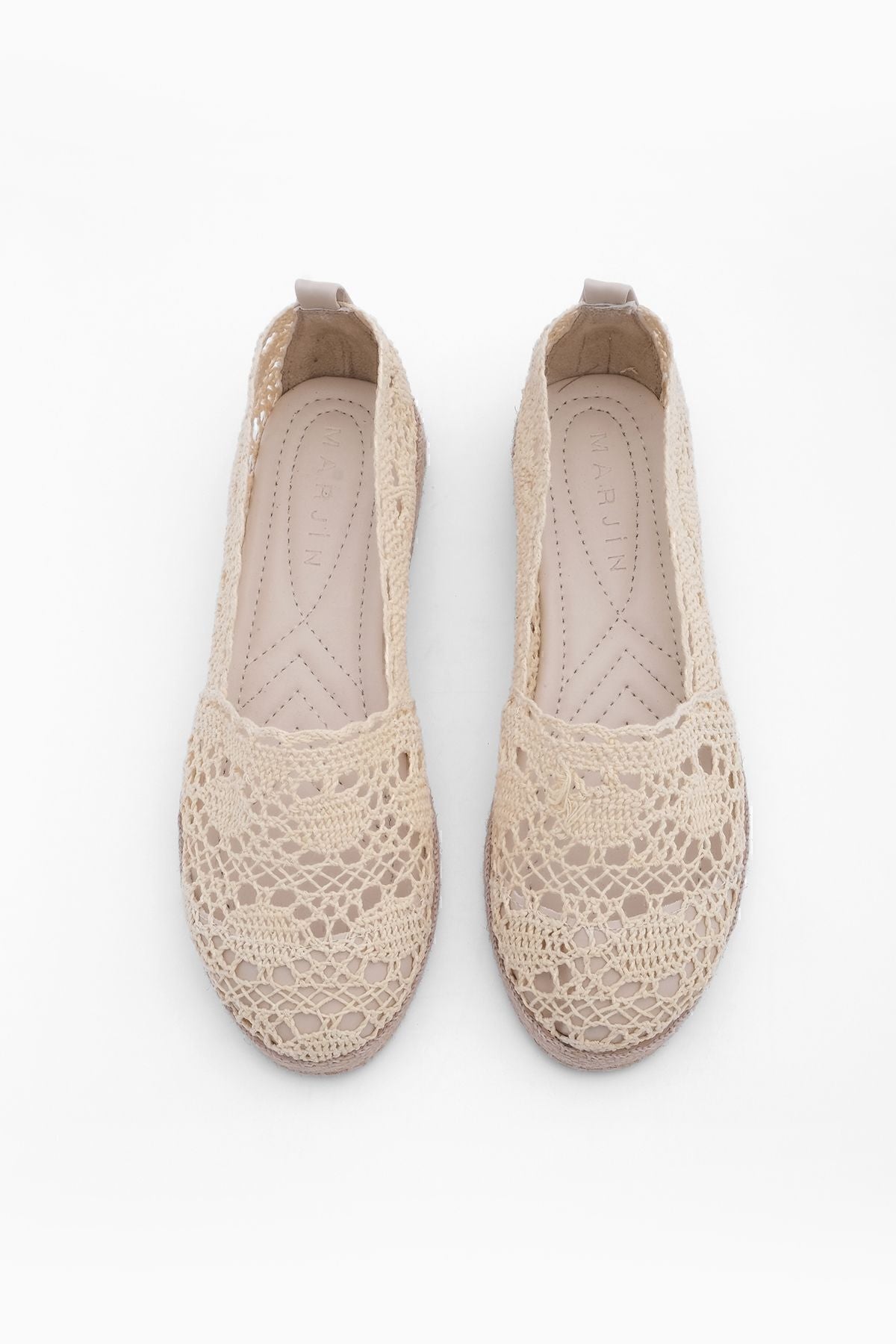 Women's Knitting Espadril Daily Shoes Erlin Beige