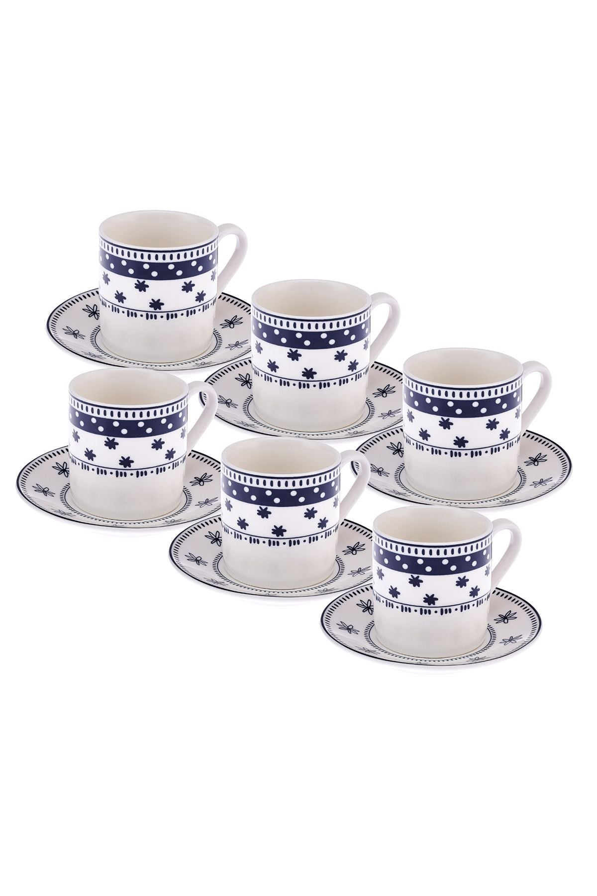 Ethnic Mix New Bone for 6 people coffee cup set 90 ml