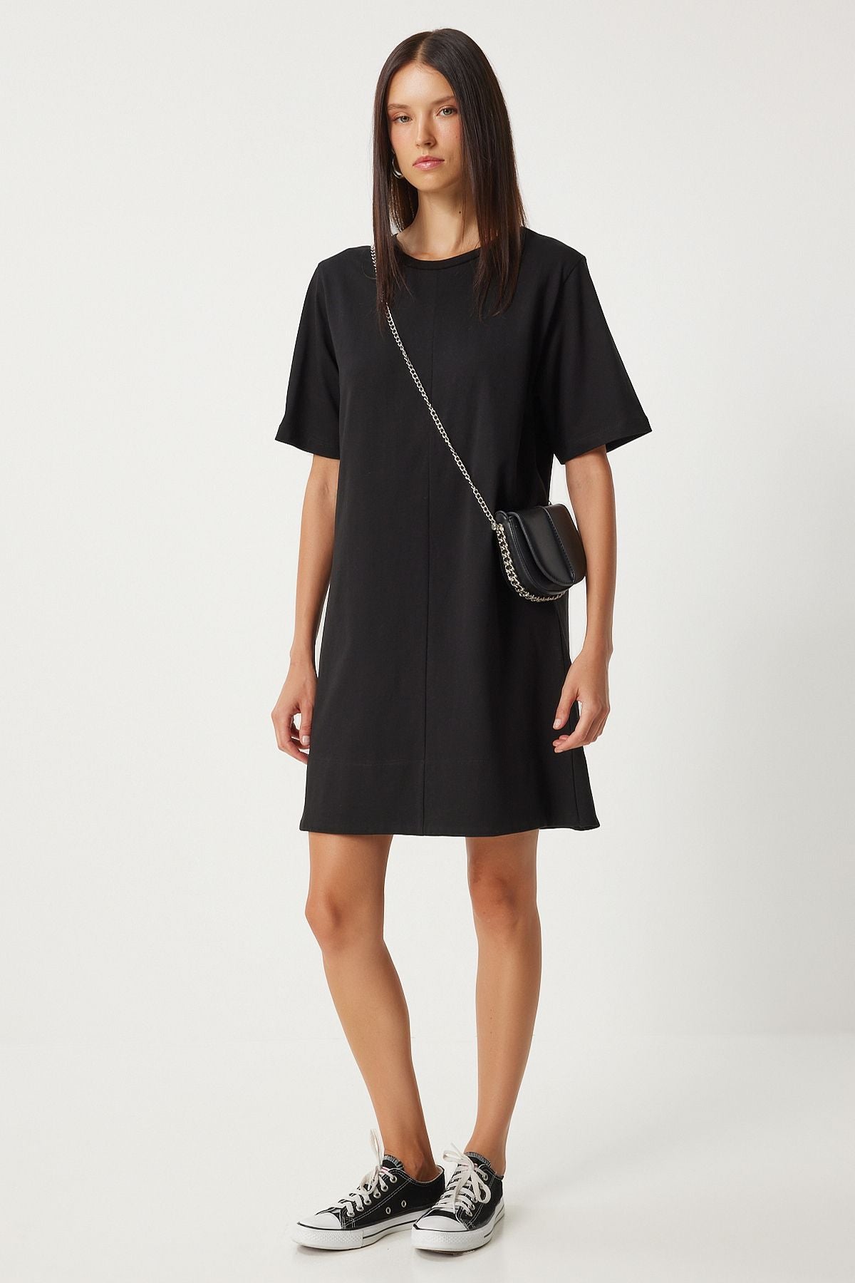 Female black bike collar daily combed dress bp00166