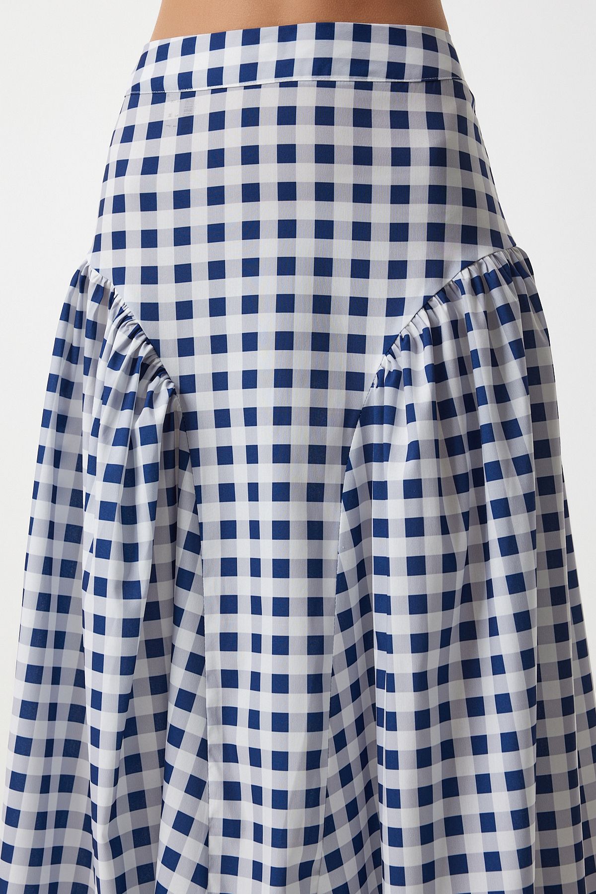 Women's Blue Pötikare Volan Summer Poplin Skirt UL00024