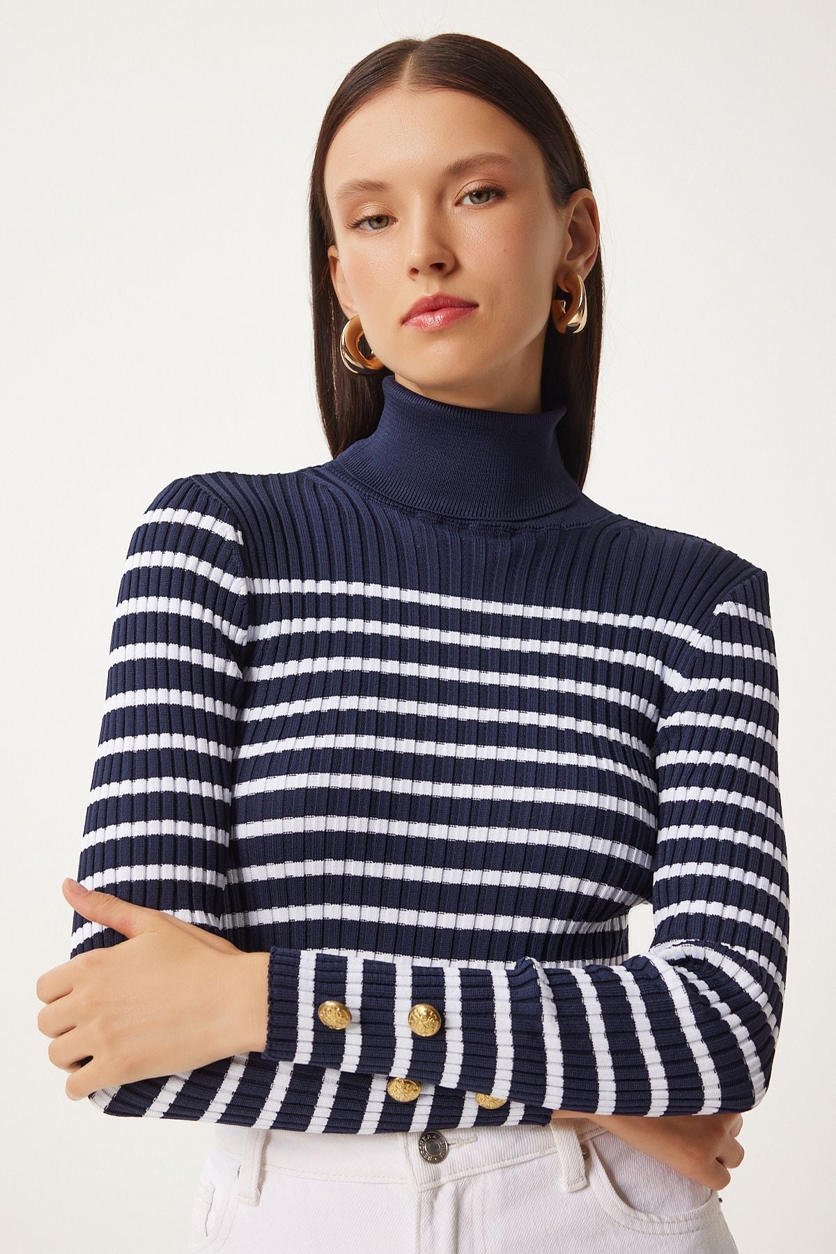 WOMEN'S NACTERE FISHER BROKER striped seasonal knitwear sweater FN03358