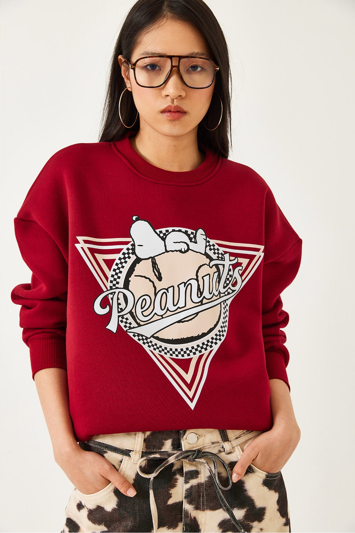 Women's Three Thread Raised Printed Sweatshirt 60261216
