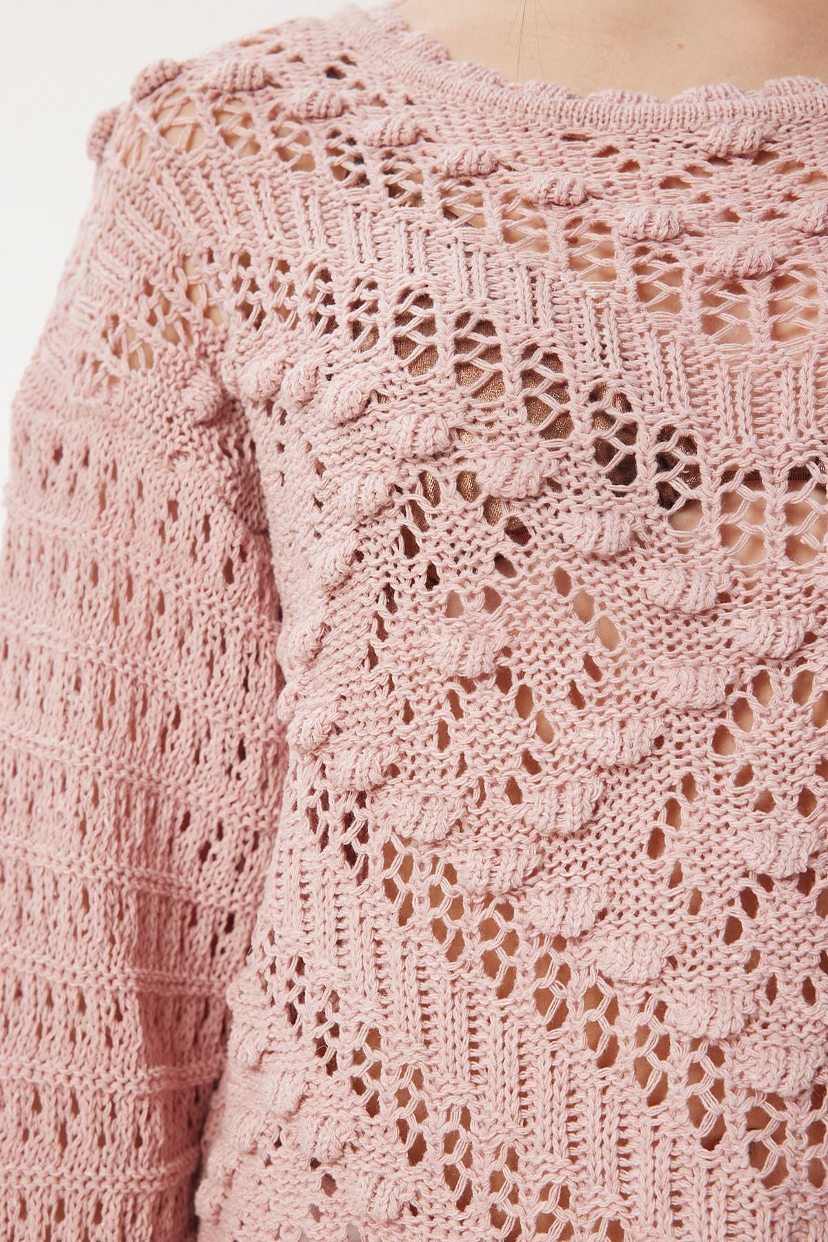Woman Powder Katak Yaka Summer Offer Knitwear Kazakh MW00107