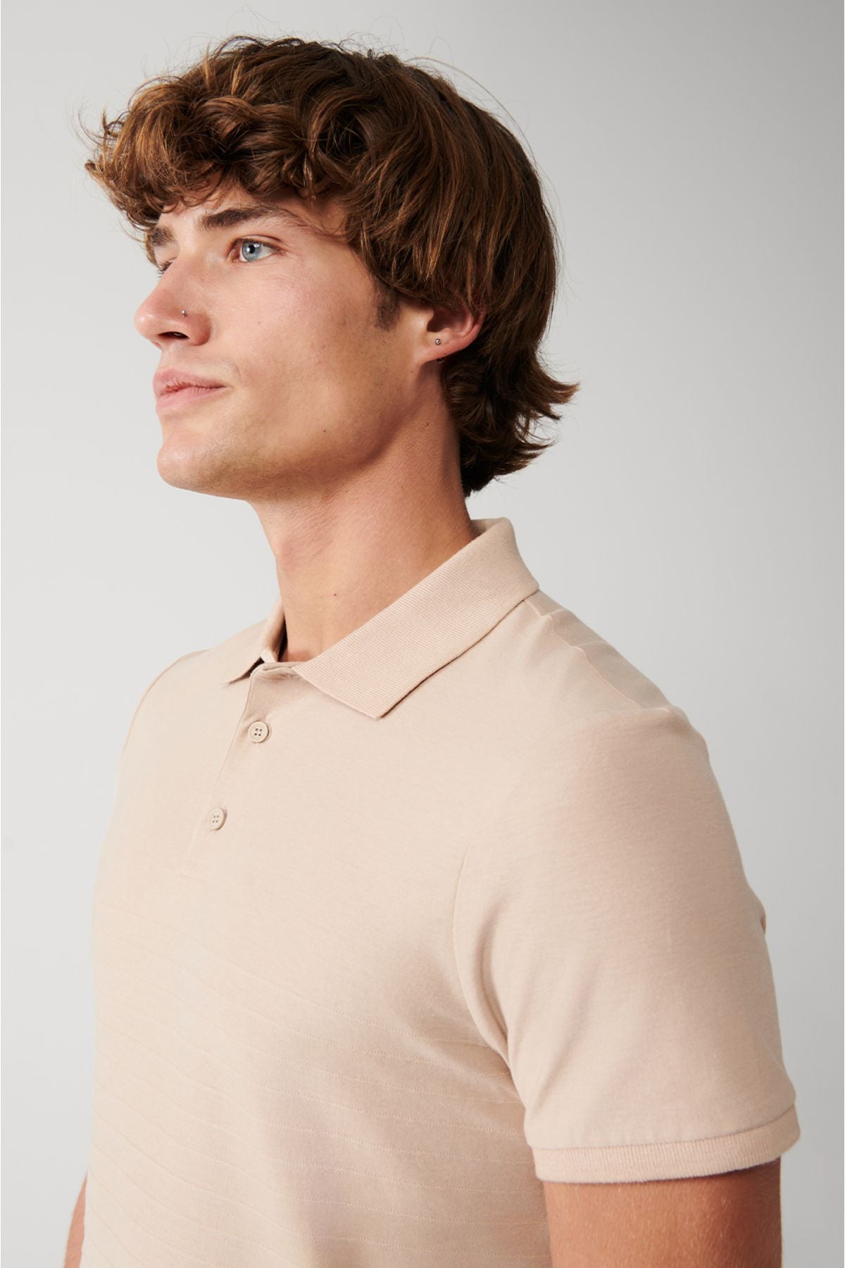 Men's mink 100 %cotton polo collar T-shirt A31y1128