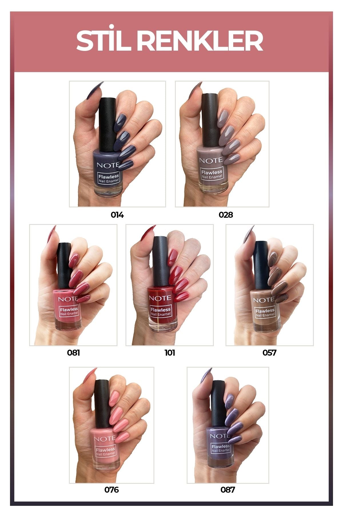 Nail Flawless 7 -style colors nail polish set