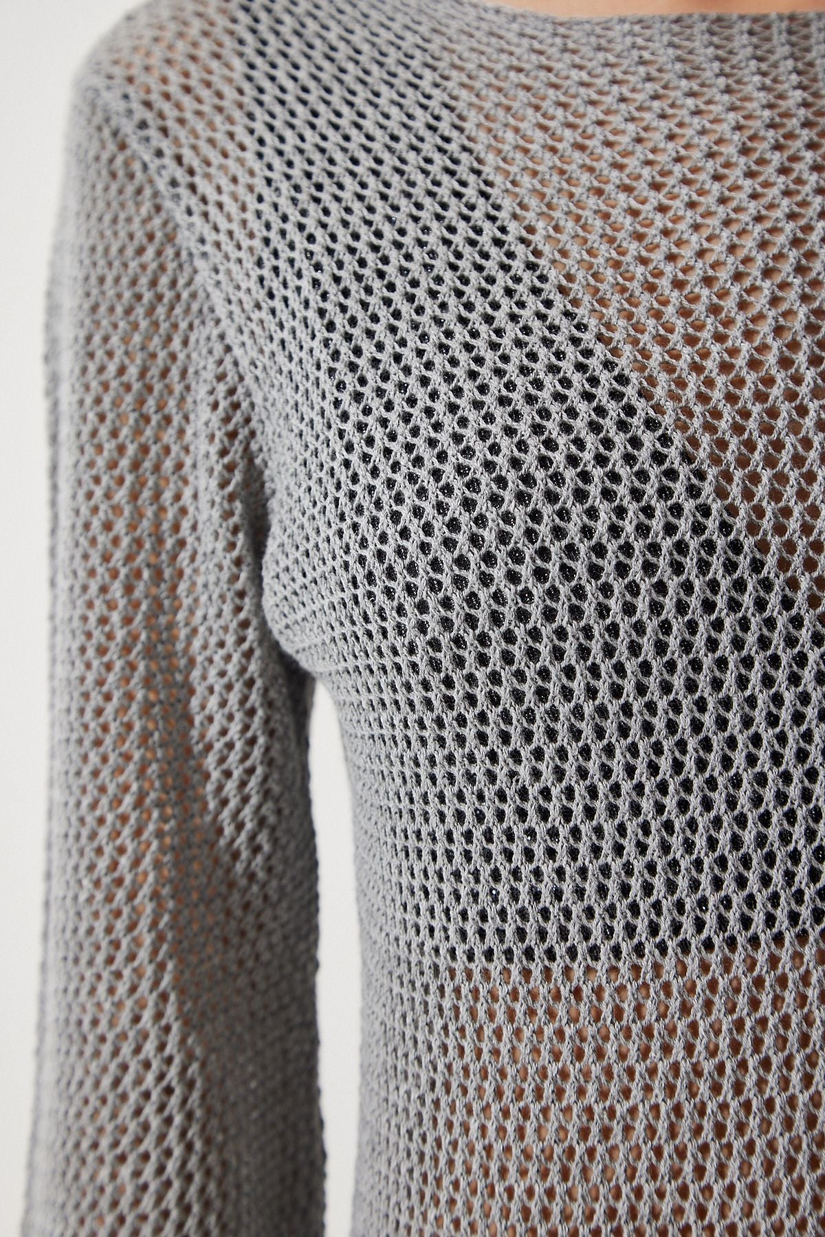 Women's Gray Outparen Montero Long Knitwear Dress PF00064
