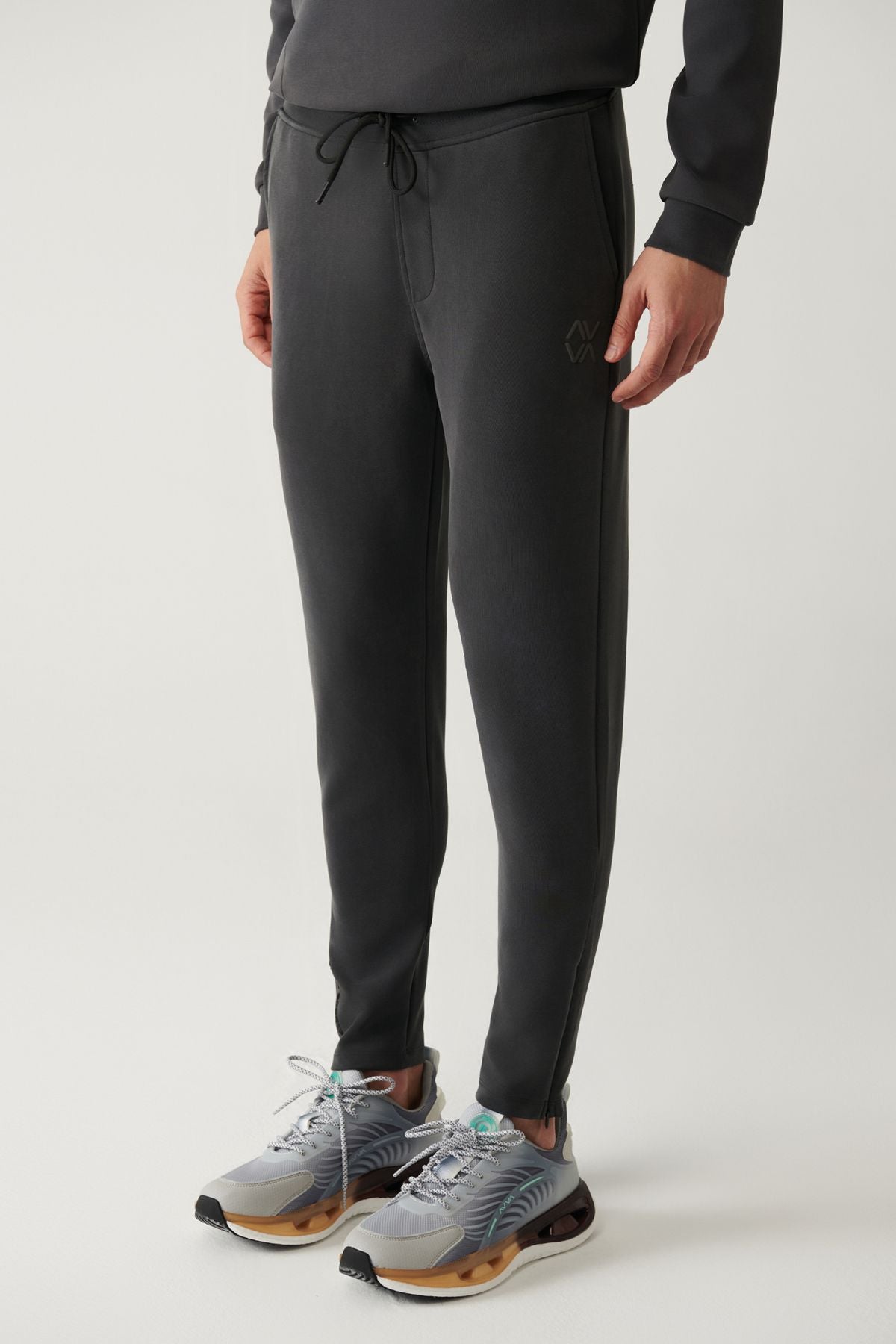 Men's anthracit Soft Touch Zipper Paçalı Paçalı Six A41y3401