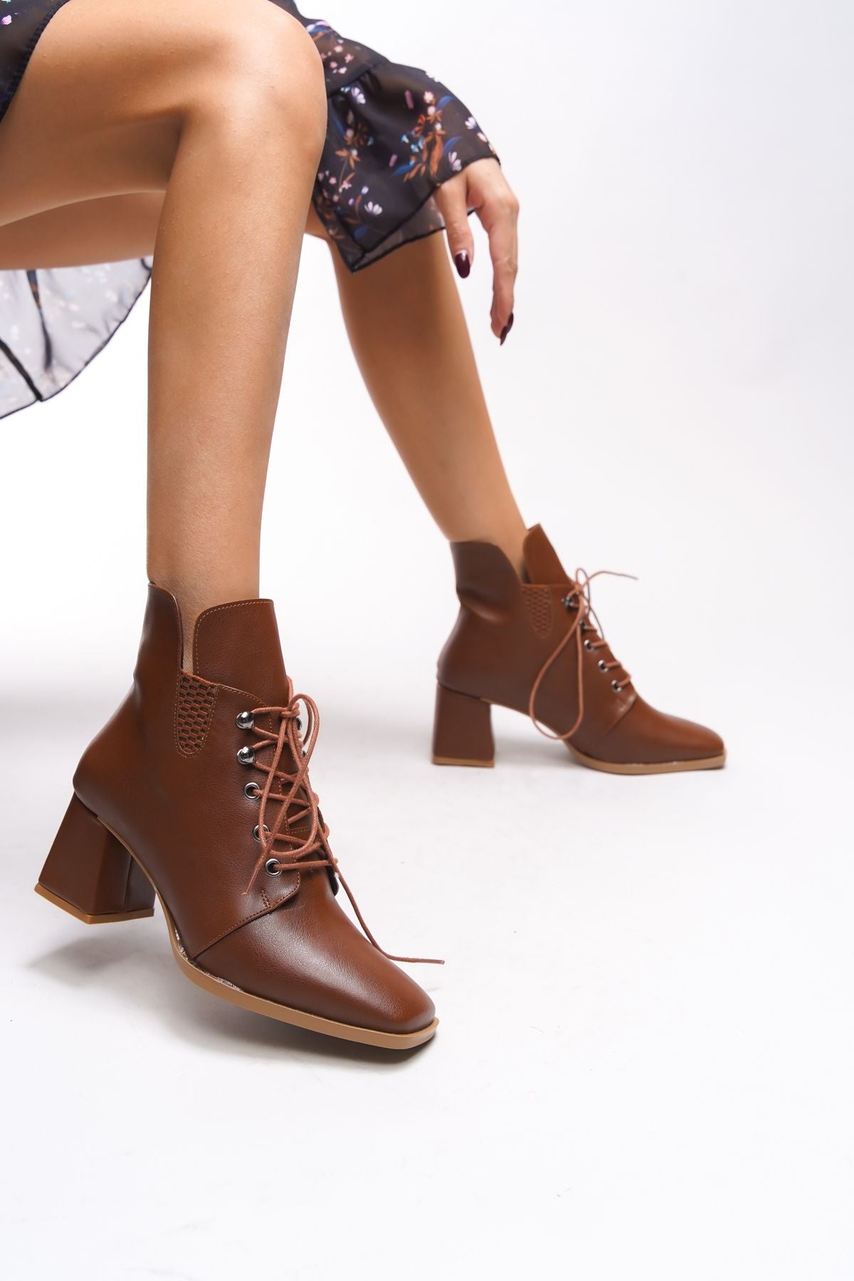 Vyllaurel Women Heels Bot 00123545 Taba Skin
