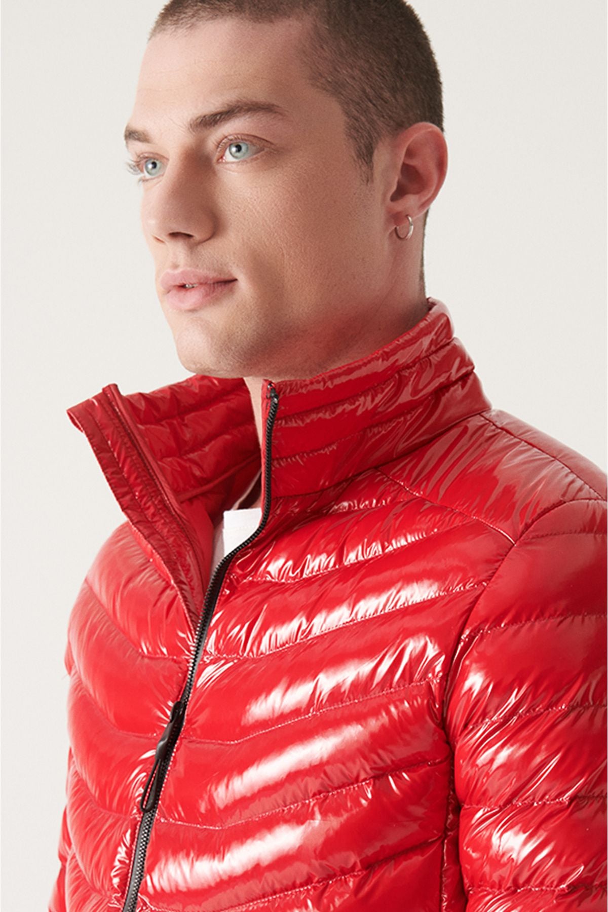 Men's red swelling unisex coat goose feather water repulsive windproof bright comport fit e006015