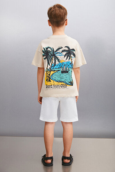 ZANIS Erkek Bej T-Shirt