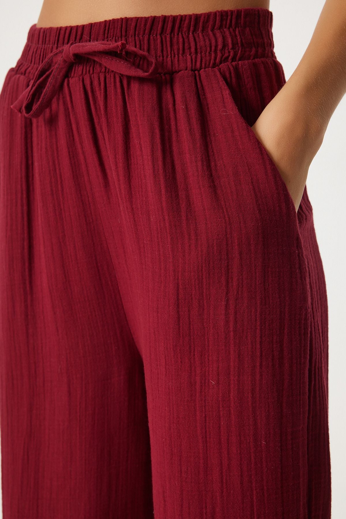Female Bordeaux Muslin Palazzo Pants MX00160
