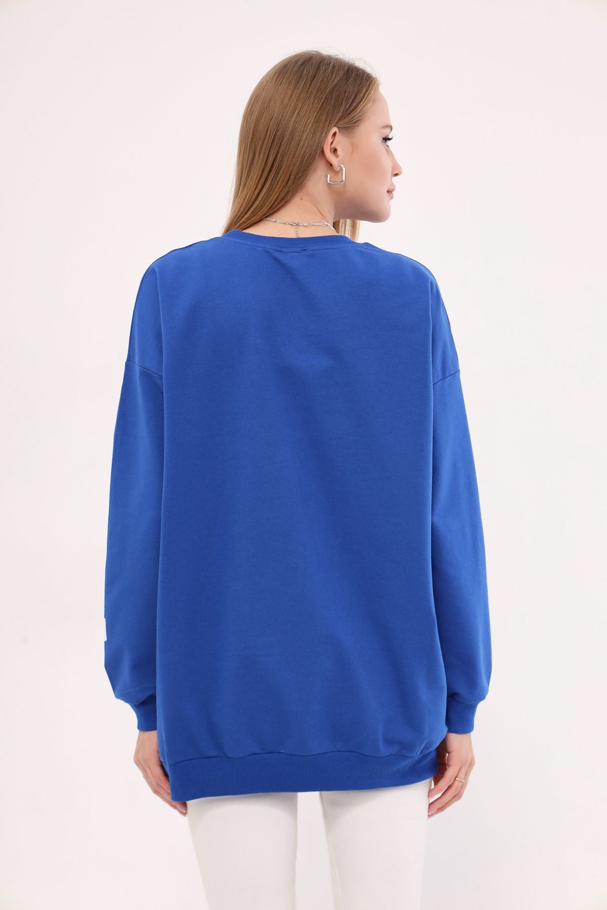 Female Saks Cycling Bike Calıfornia Printed Oversize Sweatshirt ARM-25K001023