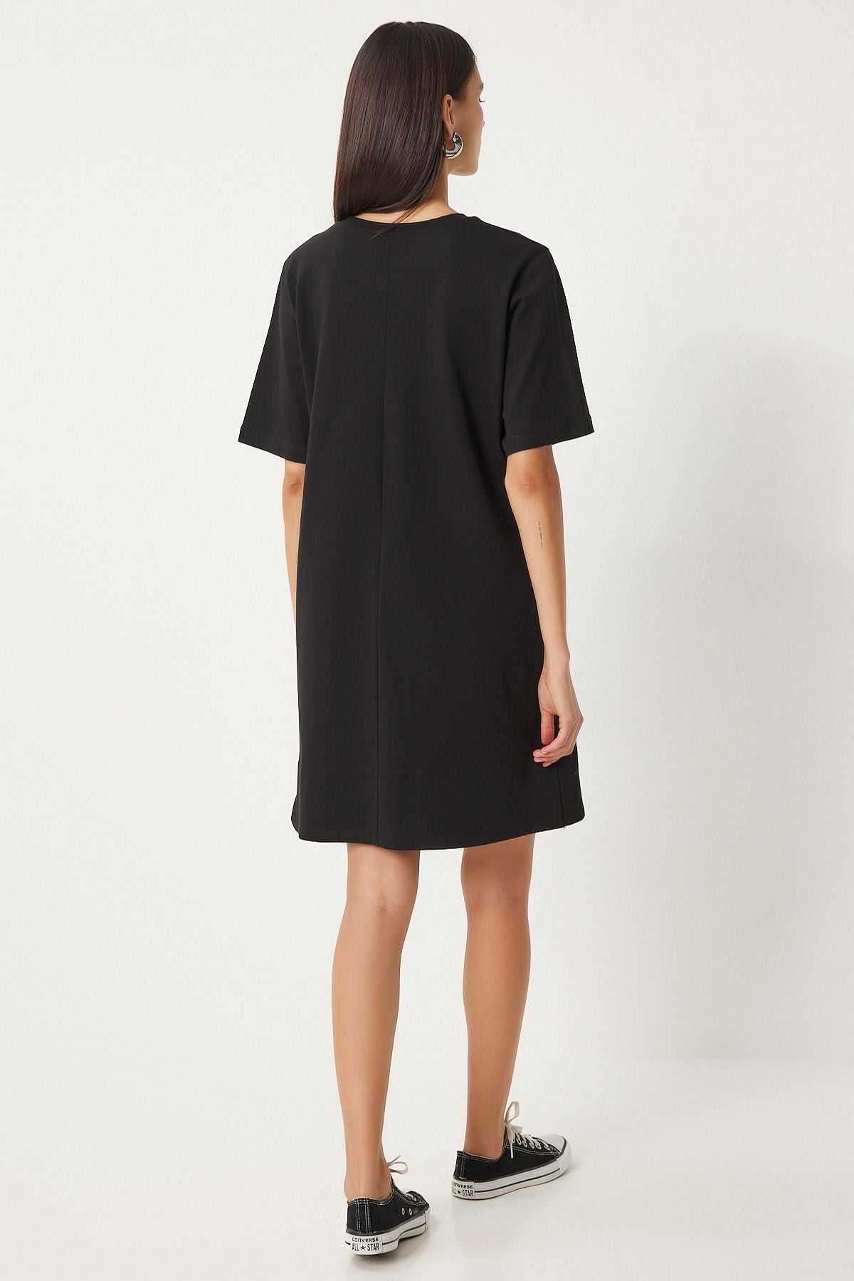 Female black bike collar daily combed dress bp00166