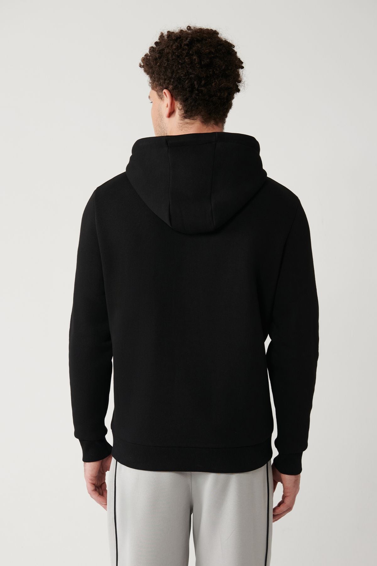 Men's black hooded 3 -IP Kangaroo with Sweatshirt A32y1193