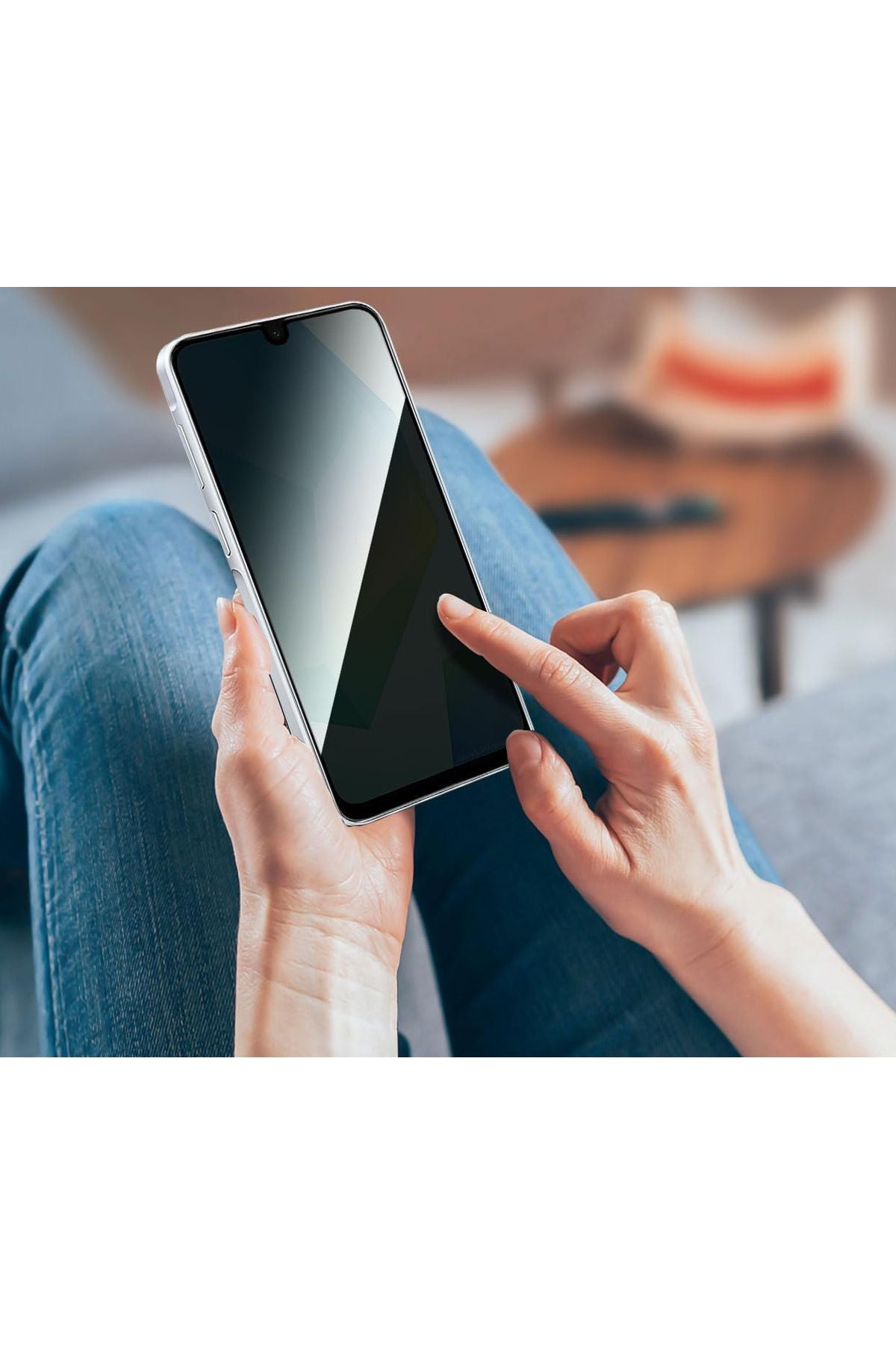 Samsung A06 compatible glass Privacy Ghost Full Covering Screen Protector