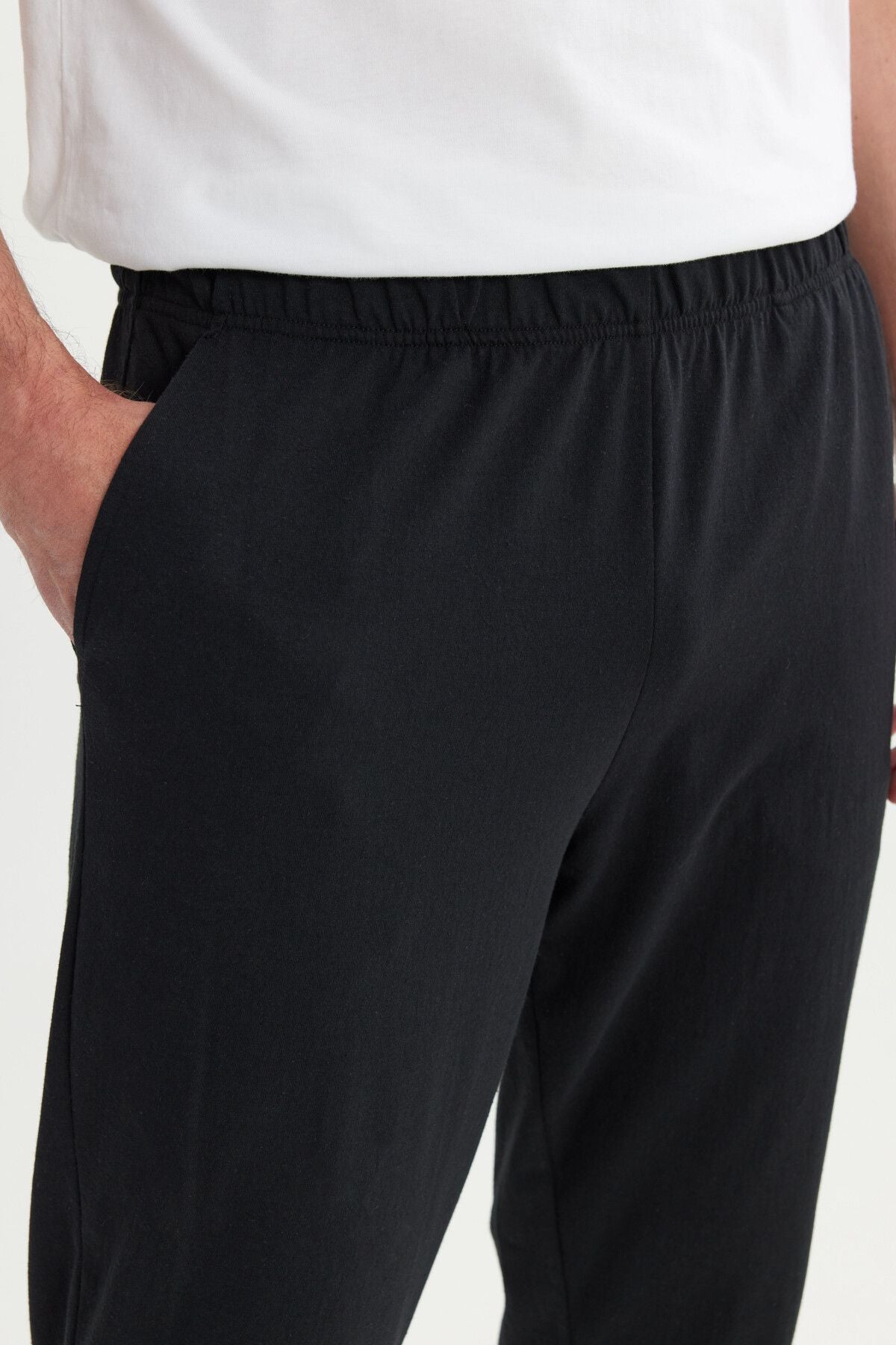 Men's Black Cotton Standard Fit Pajam