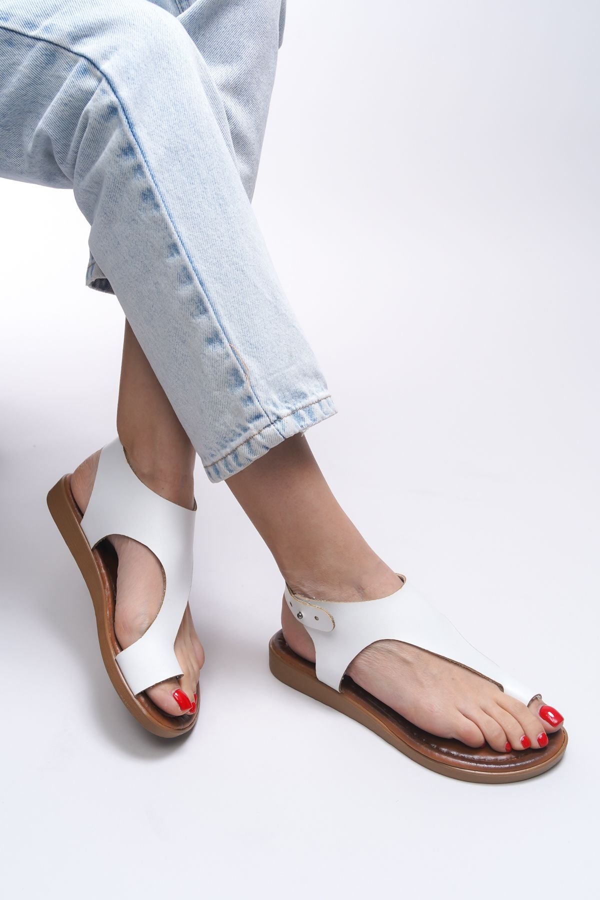Hayriani woman sandals 0012837 White