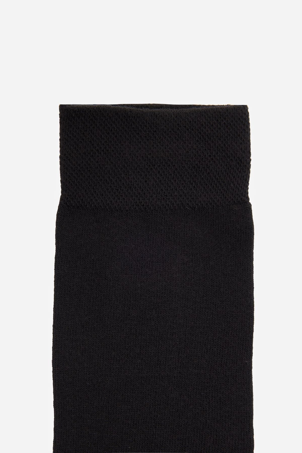 Men's Black 5 Pack Package Cotton Flexible Flat Socket Socks