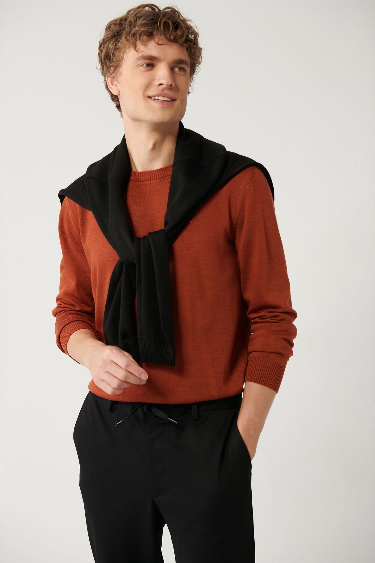 Men's Tile Bicycle collar Follow -up knitwear sweater E005000