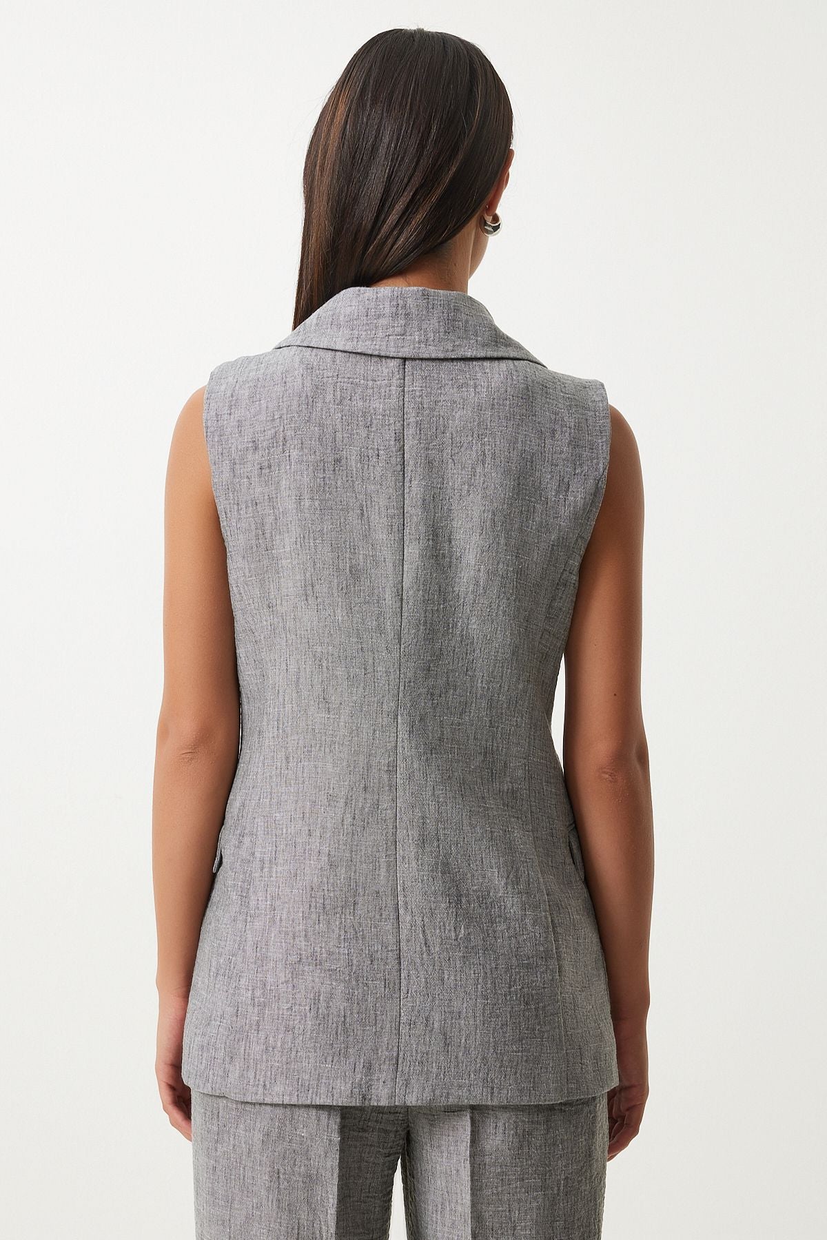WOMEN'S ARRASİSİT SHALL YAKA Oversize Vest Trousers Set FN03230