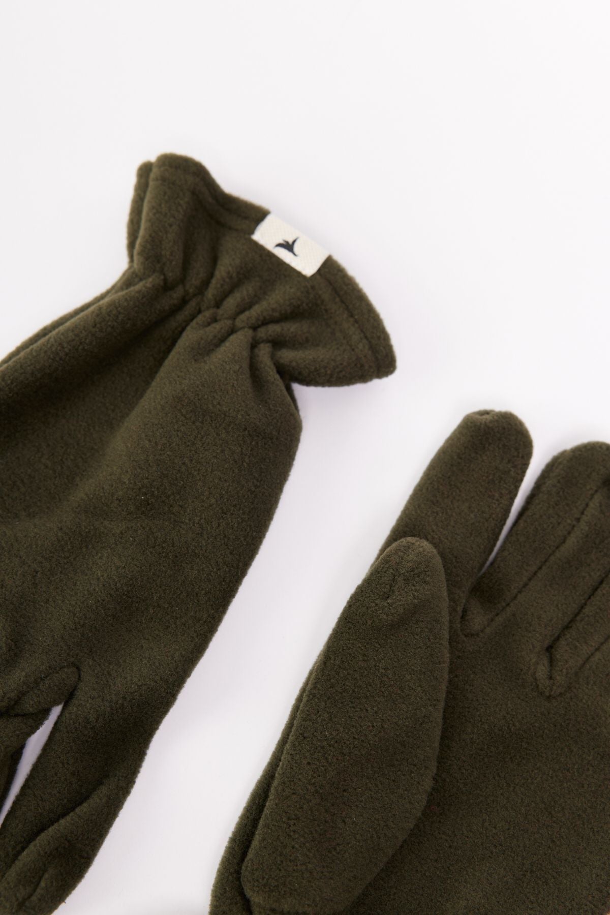 Men's Khaki Anti-Pilling Water Protector Polar Beret Glove Glove Set