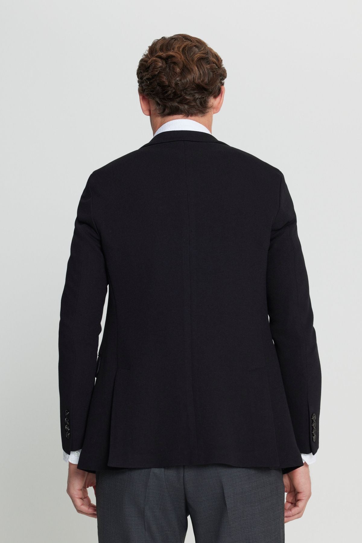 Men's Black 360 Cotton Flexible Slim Fit Num Fit Narn Cut Mono Yaka Amelor Blazer Jacket