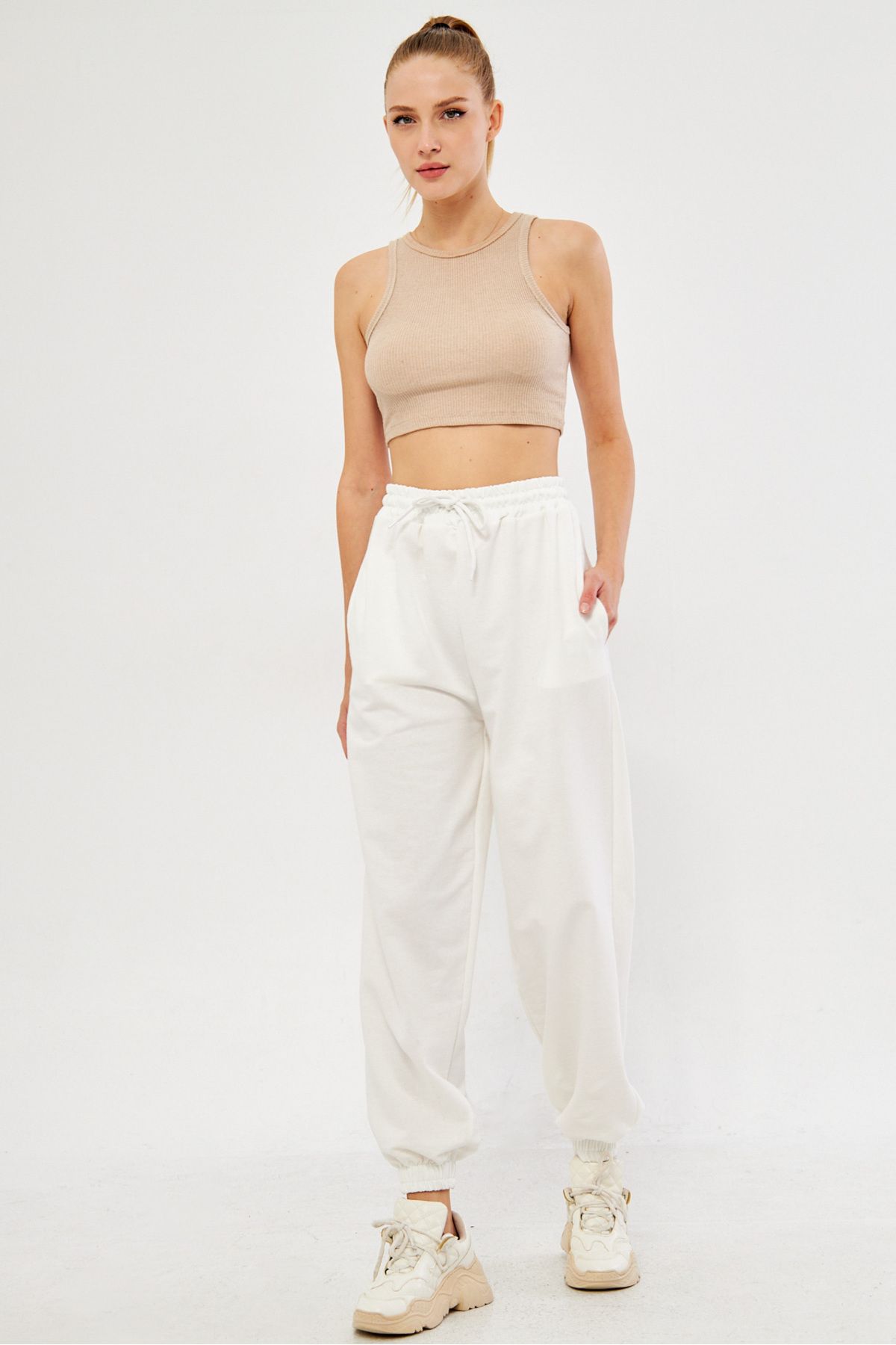 WOMEN'S WHITE WALL AND PACHING POCKET POCKS SIX SIX ARM-22Y024062