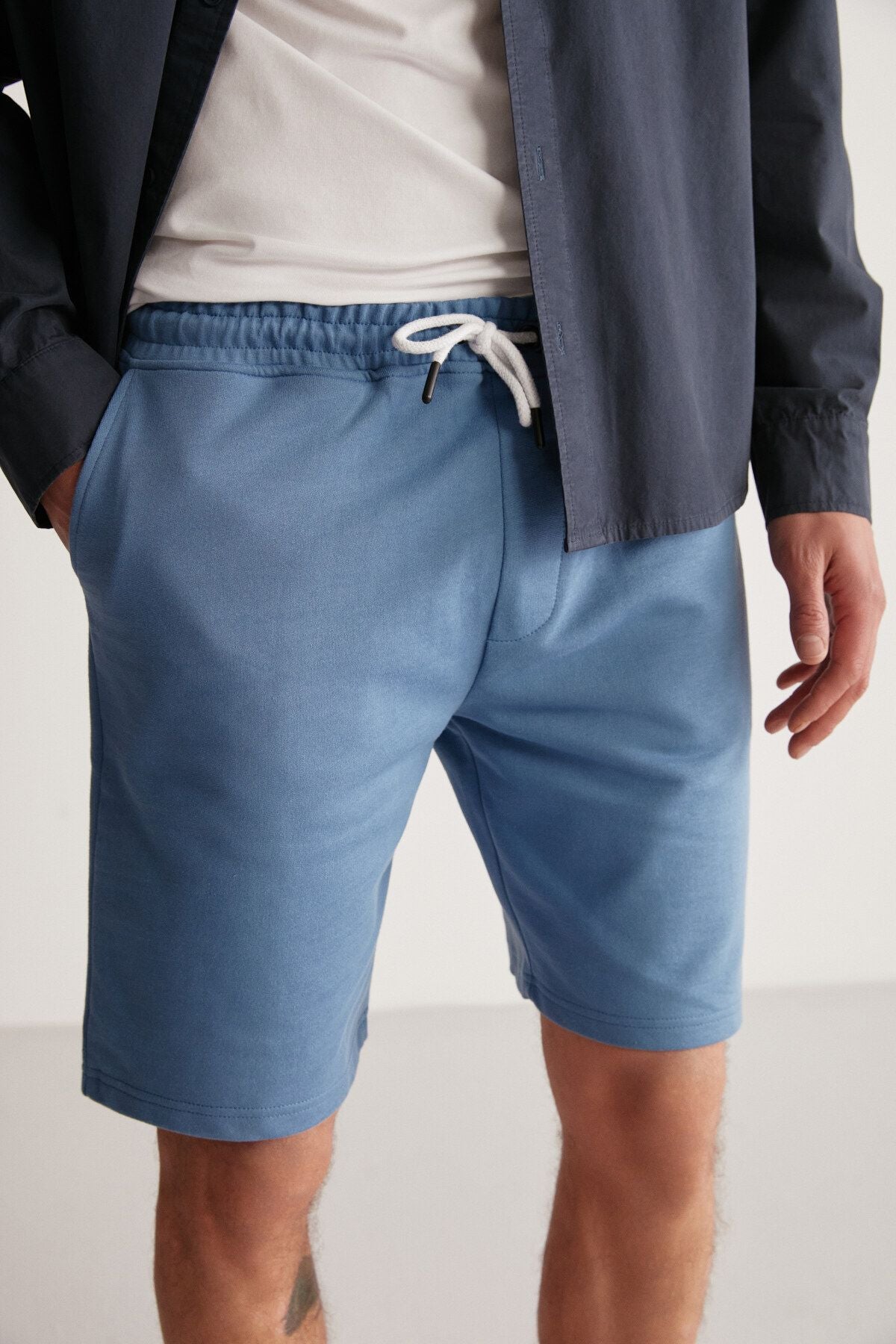 Uncertain Men's Comfort Fit Dark Blue Shorts & Bermuda