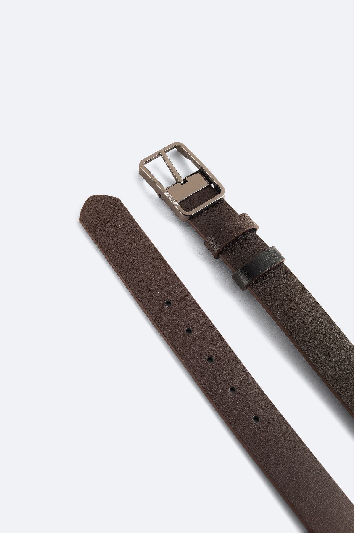 Men's black-brown double-sided floter pattern 100 %leather belt A41y9310