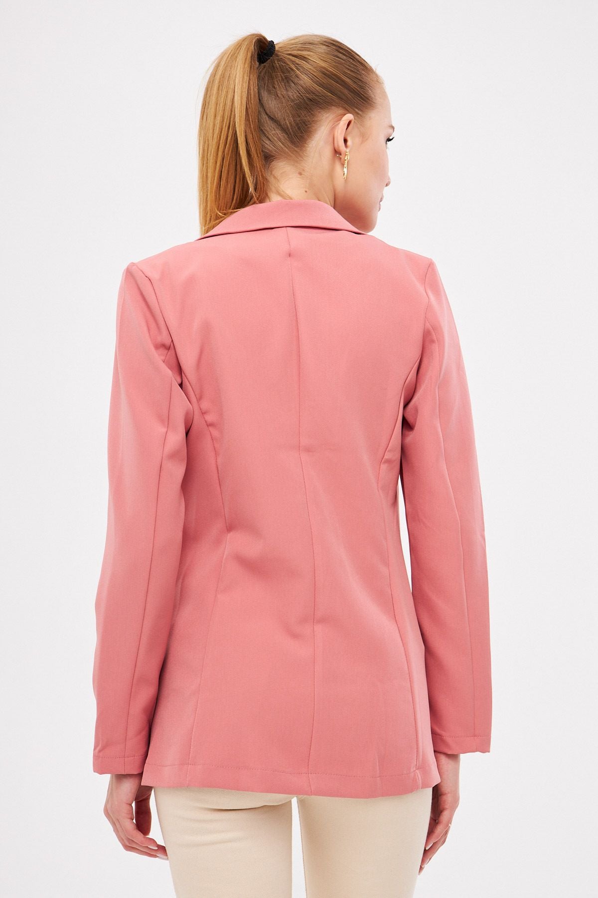 Woman Pink Single button Jacket ARM-23Y001047