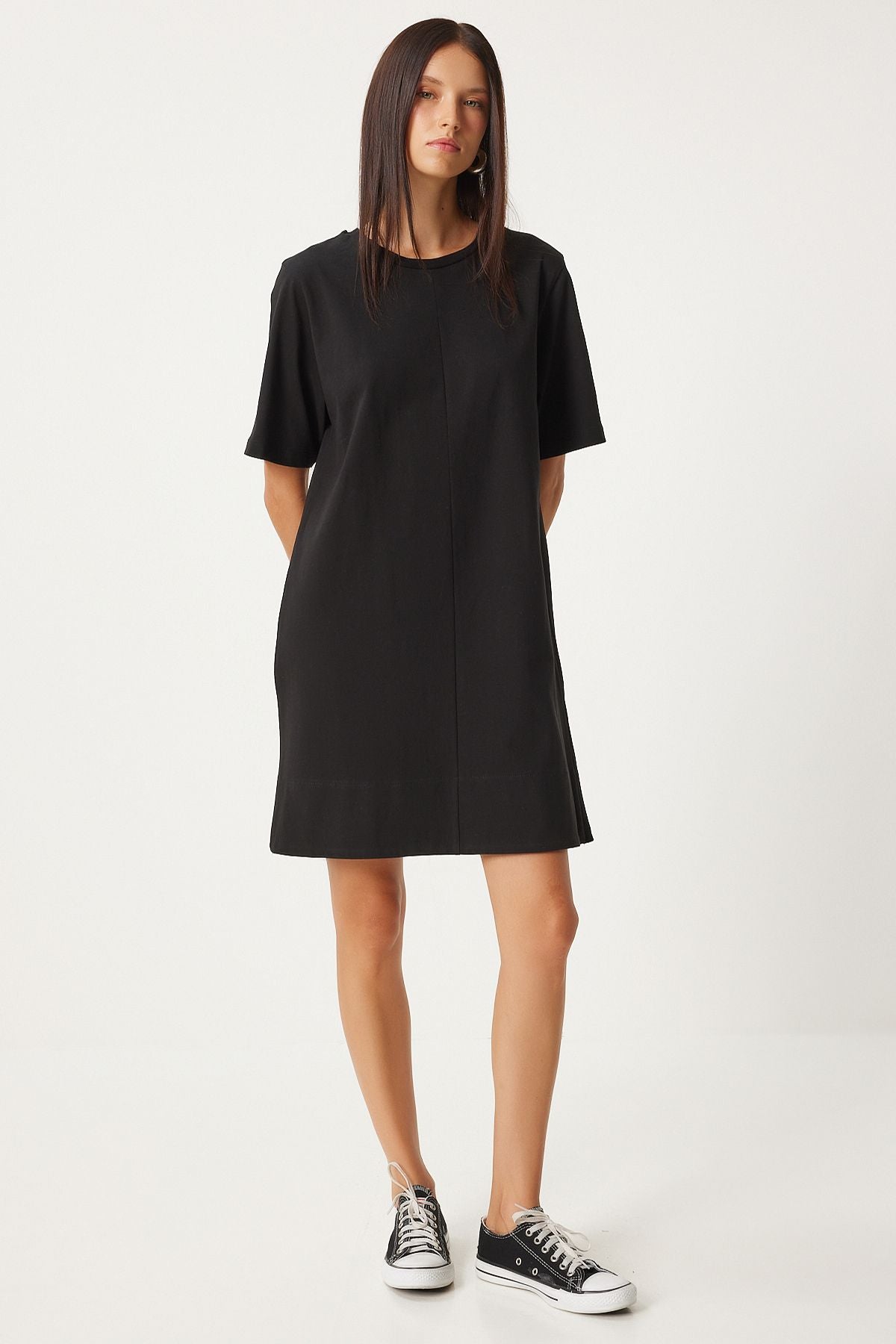 Female black bike collar daily combed dress bp00166