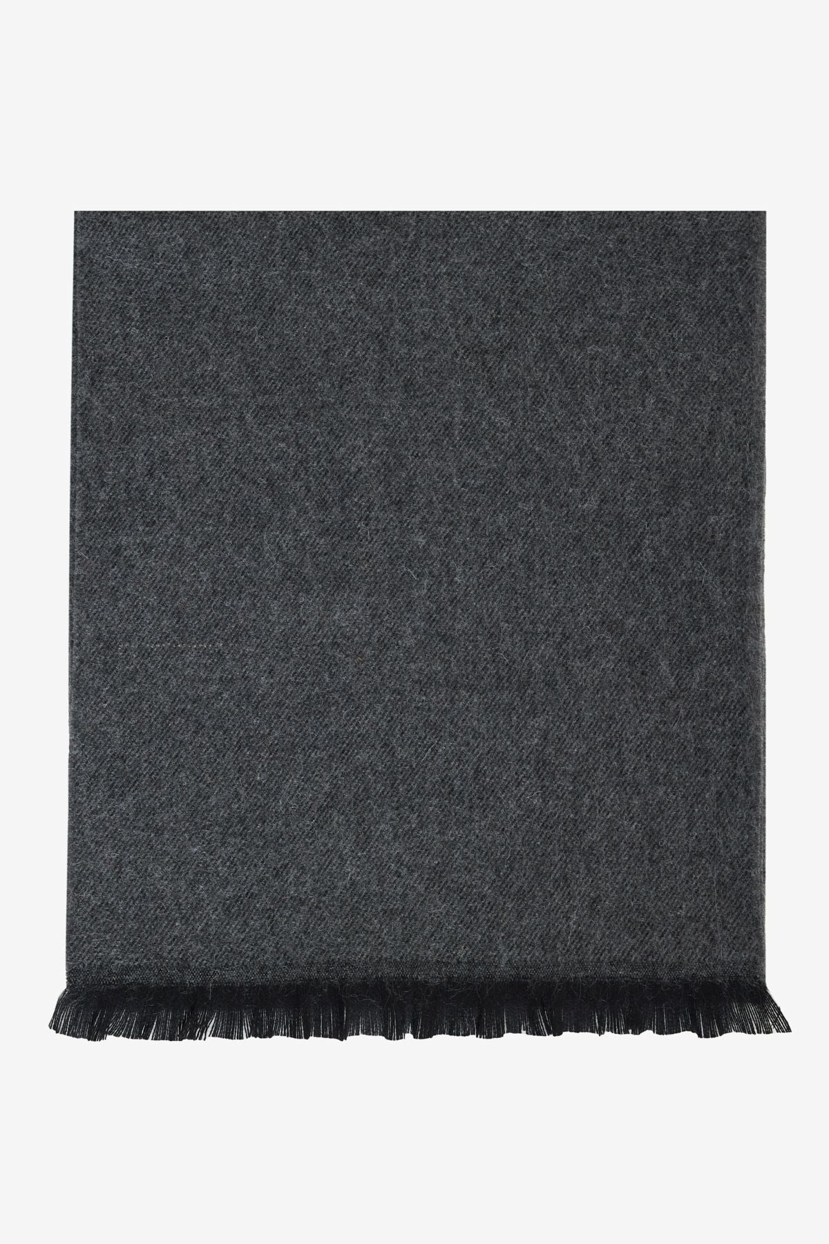 Men's gray patternless knitwear scarf