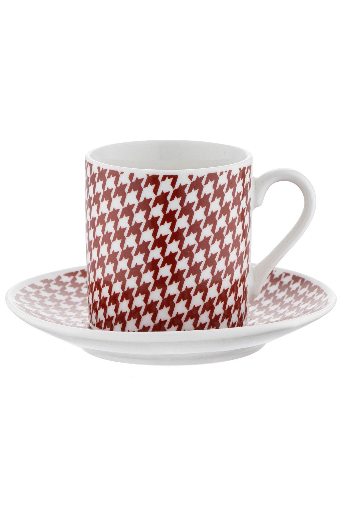 Fernanda New Bone 6 people coffee cup set 90 ml burgundy