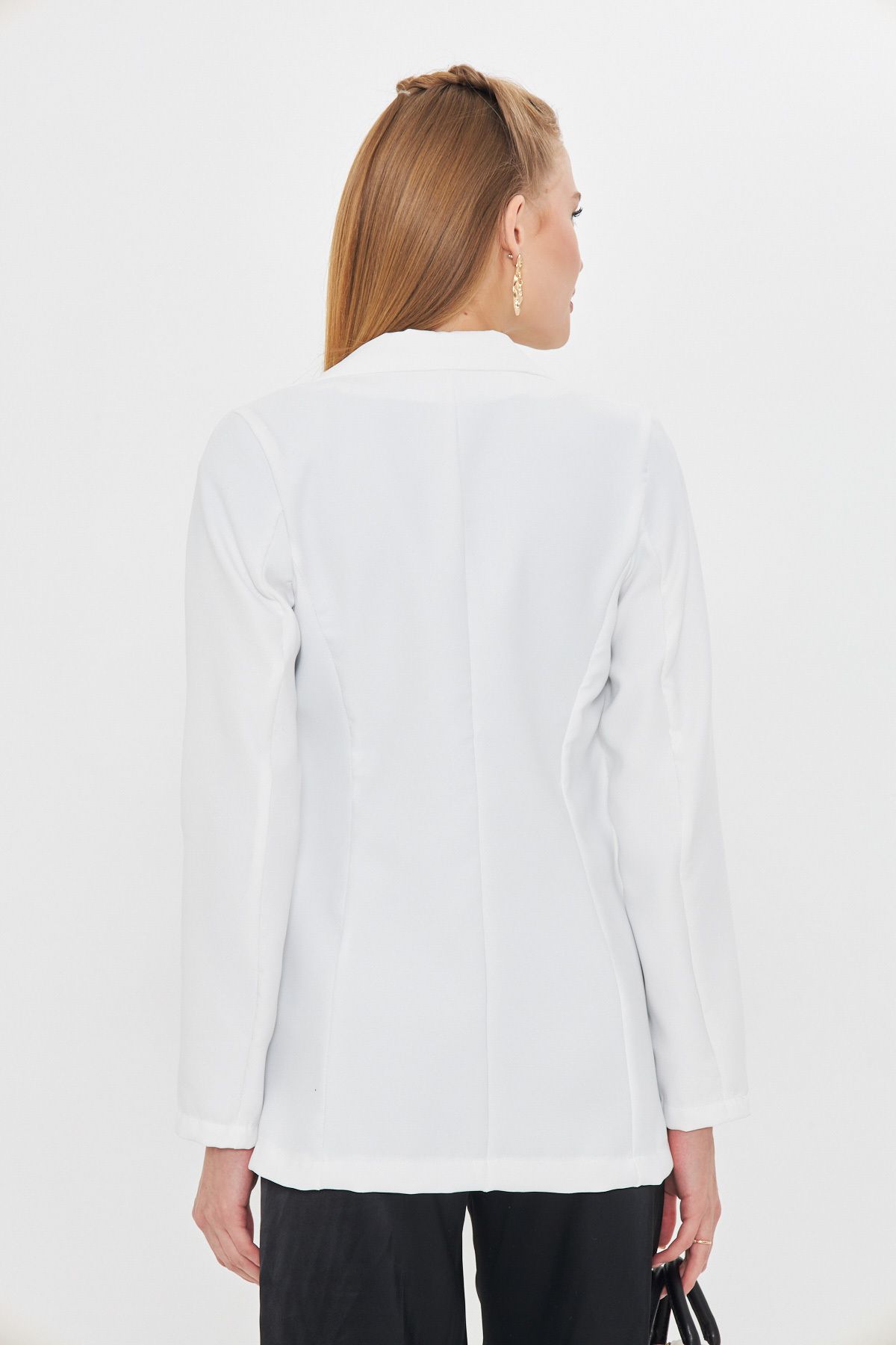 Female white button jacket ARM-20K001151