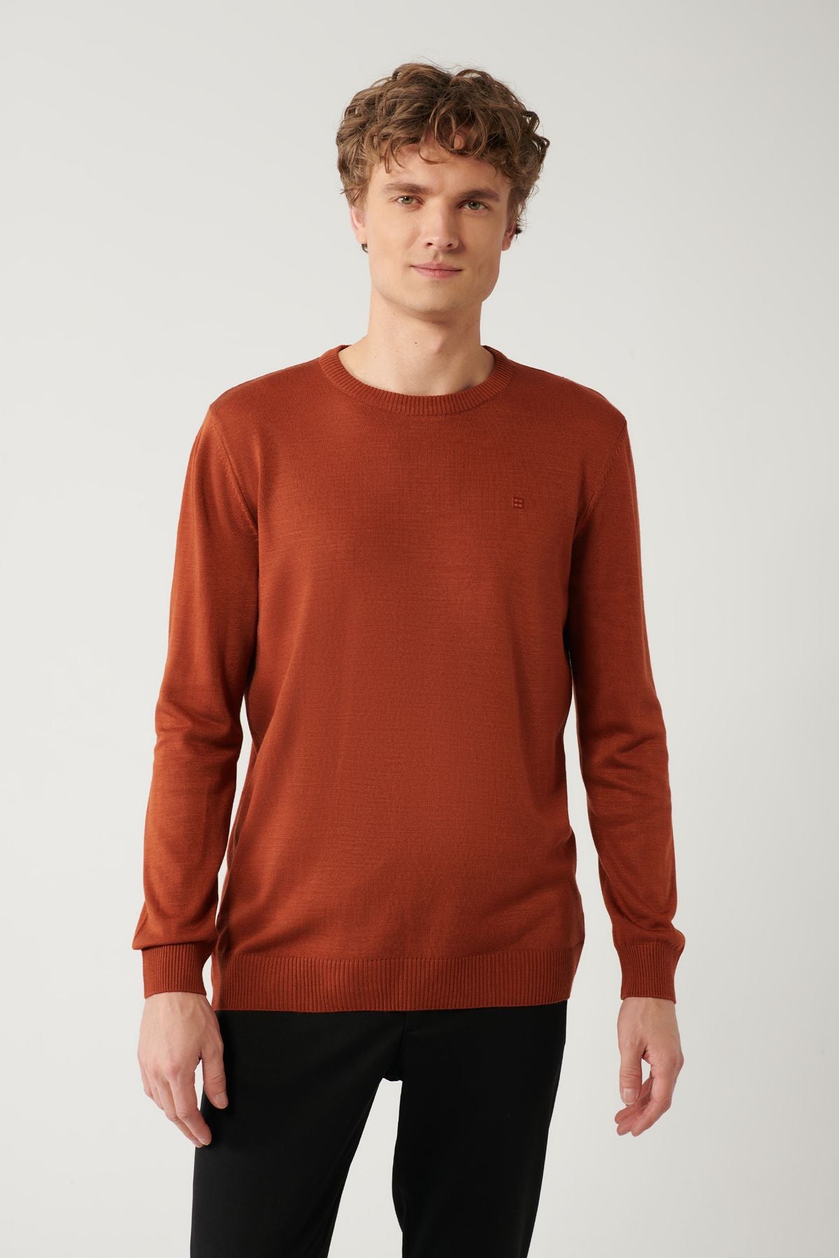Men's Tile Bicycle collar Follow -up knitwear sweater E005000