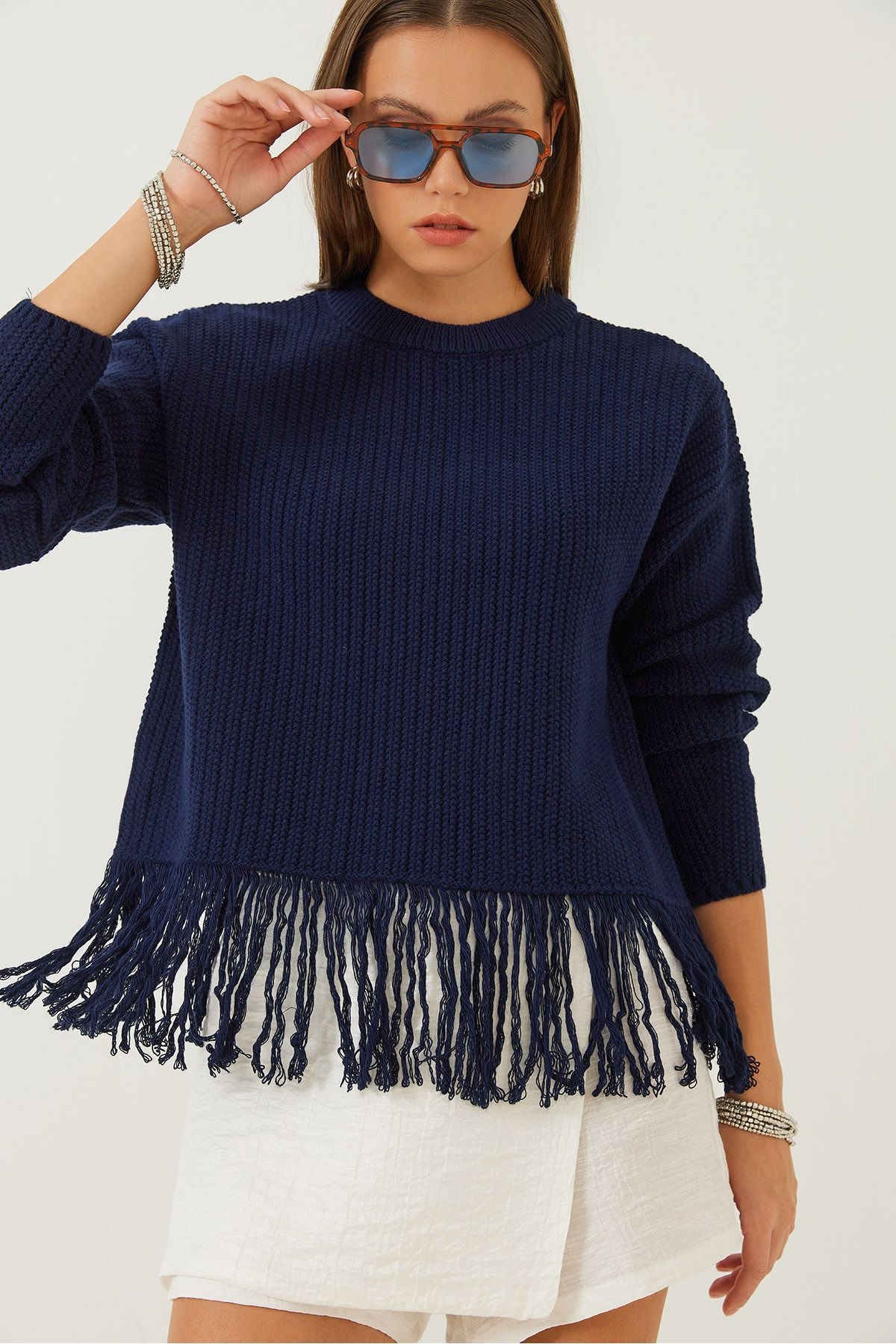 WOMEN'S SPEP TYPE TASSUZED knitwear sweater