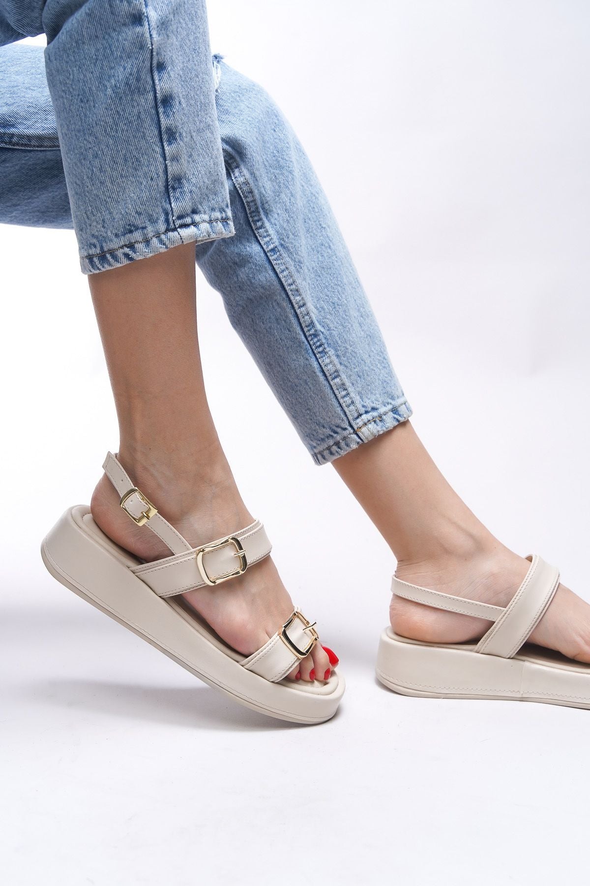 Thiasiush Woman Sandals 0012260 Beige Skin