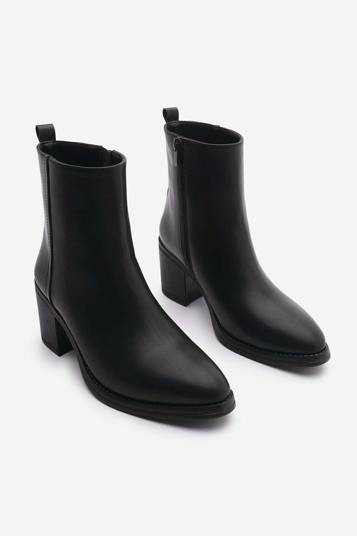 Woman heeled boots Son Nose Zipper Cerin Black